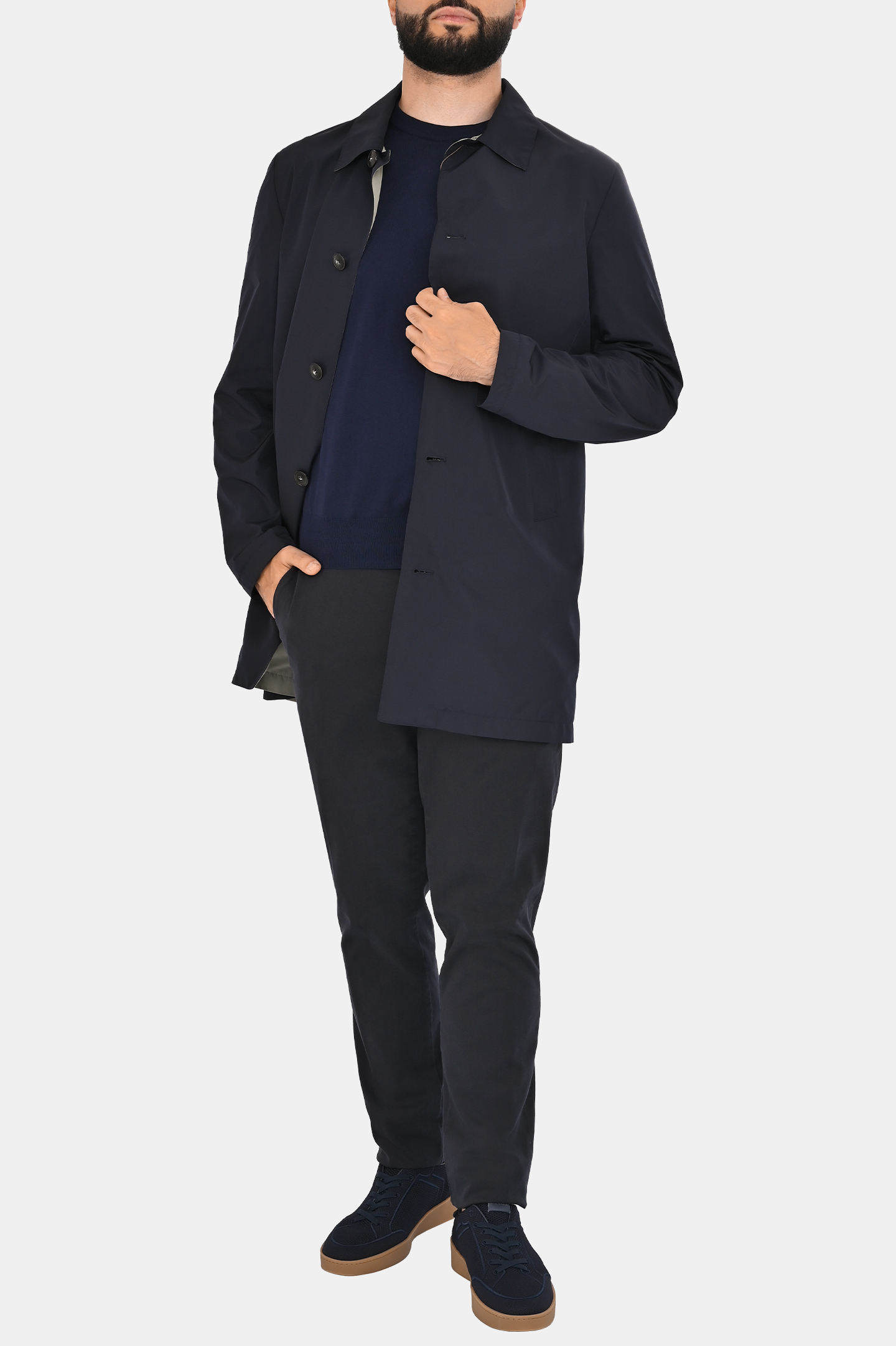 Брюки CANALI PT01482 D91697, цвет: Темно-синий, Мужской