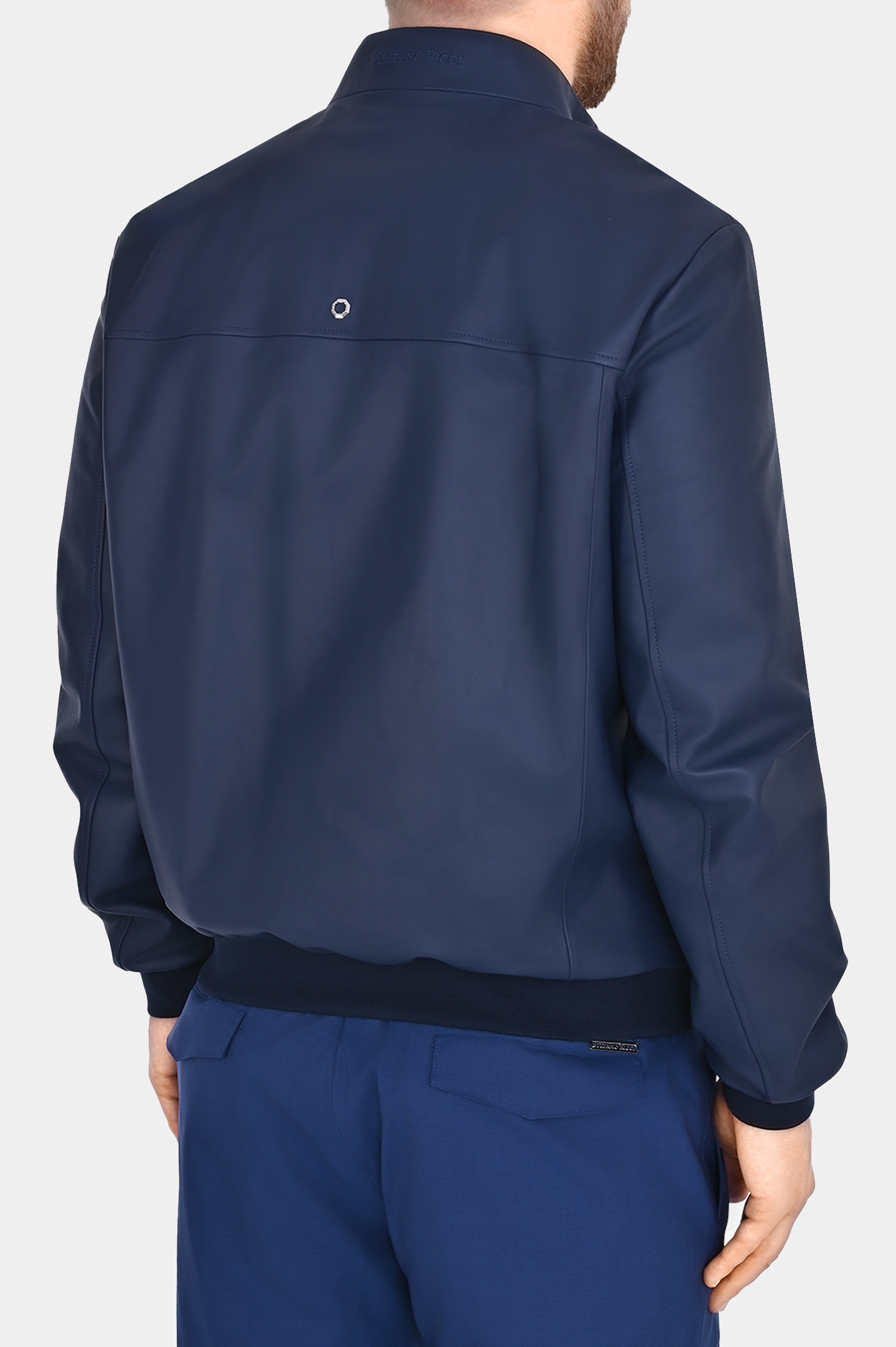 Кожаная куртка STEFANO RICCI M7J4100010 NPVEOP, цвет: Темно-синий, Мужской