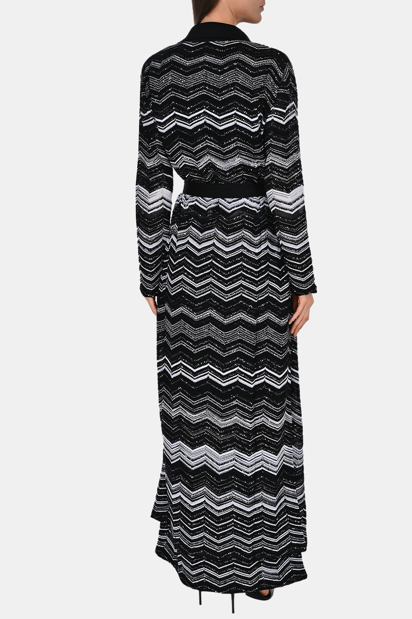 Кардиган MISSONI DS23SM2K-BK026B, цвет: Черно-белый, Женский