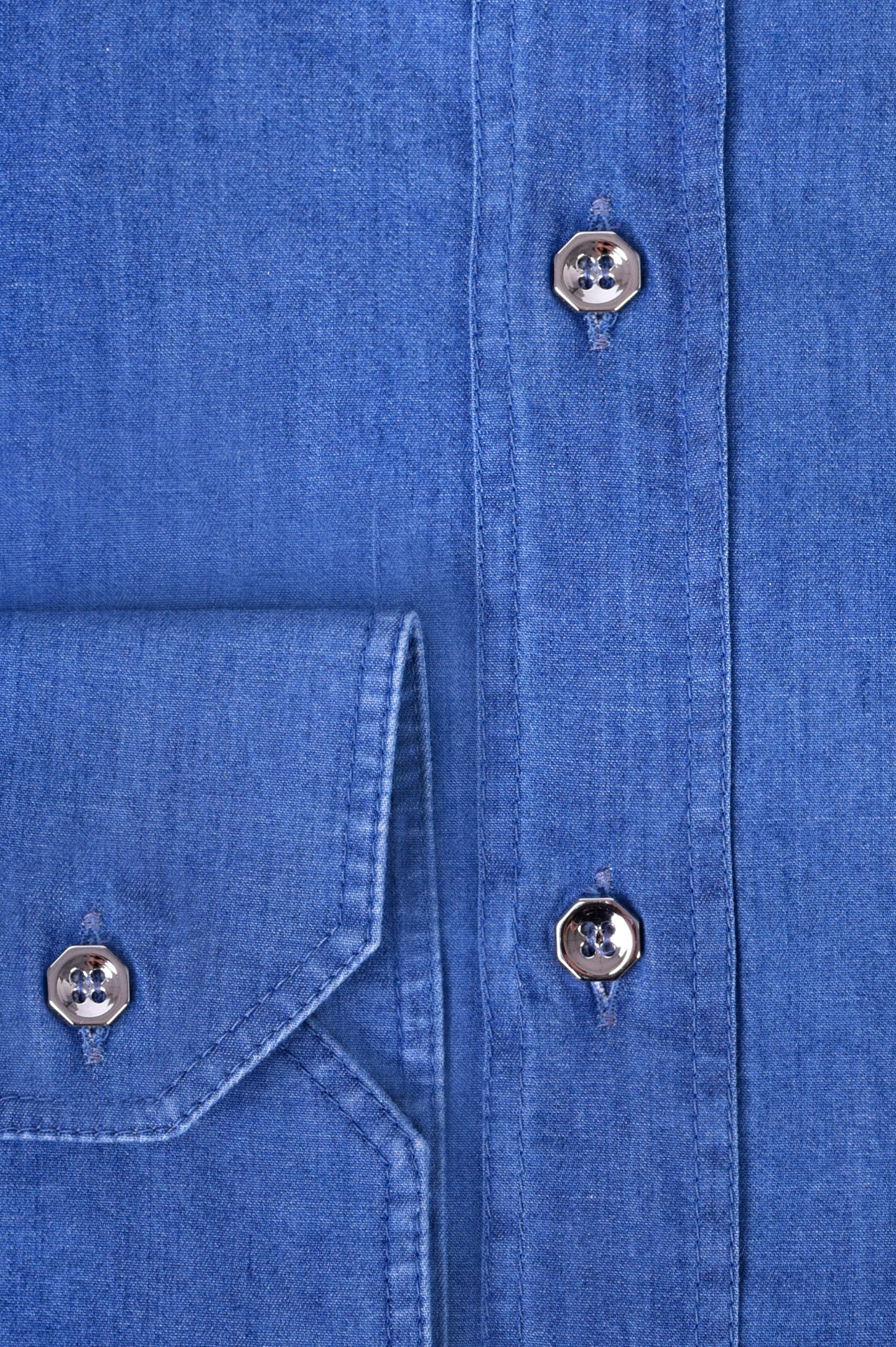 Рубашка STEFANO RICCI MC005370 EX1950, цвет: Синий, Мужской