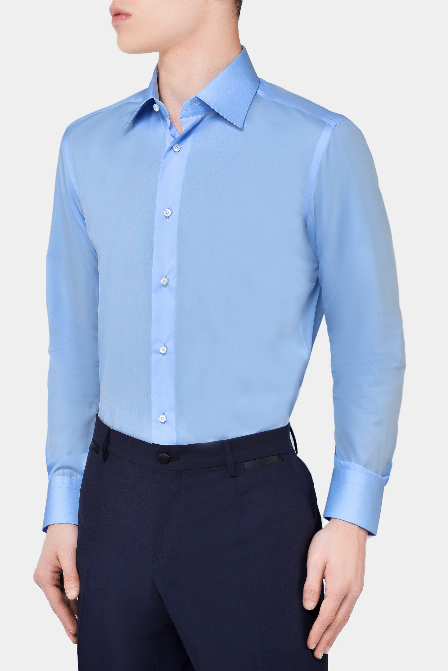 Рубашка BRIONI RCL88Y PZ024, цвет: Голубой, Мужской