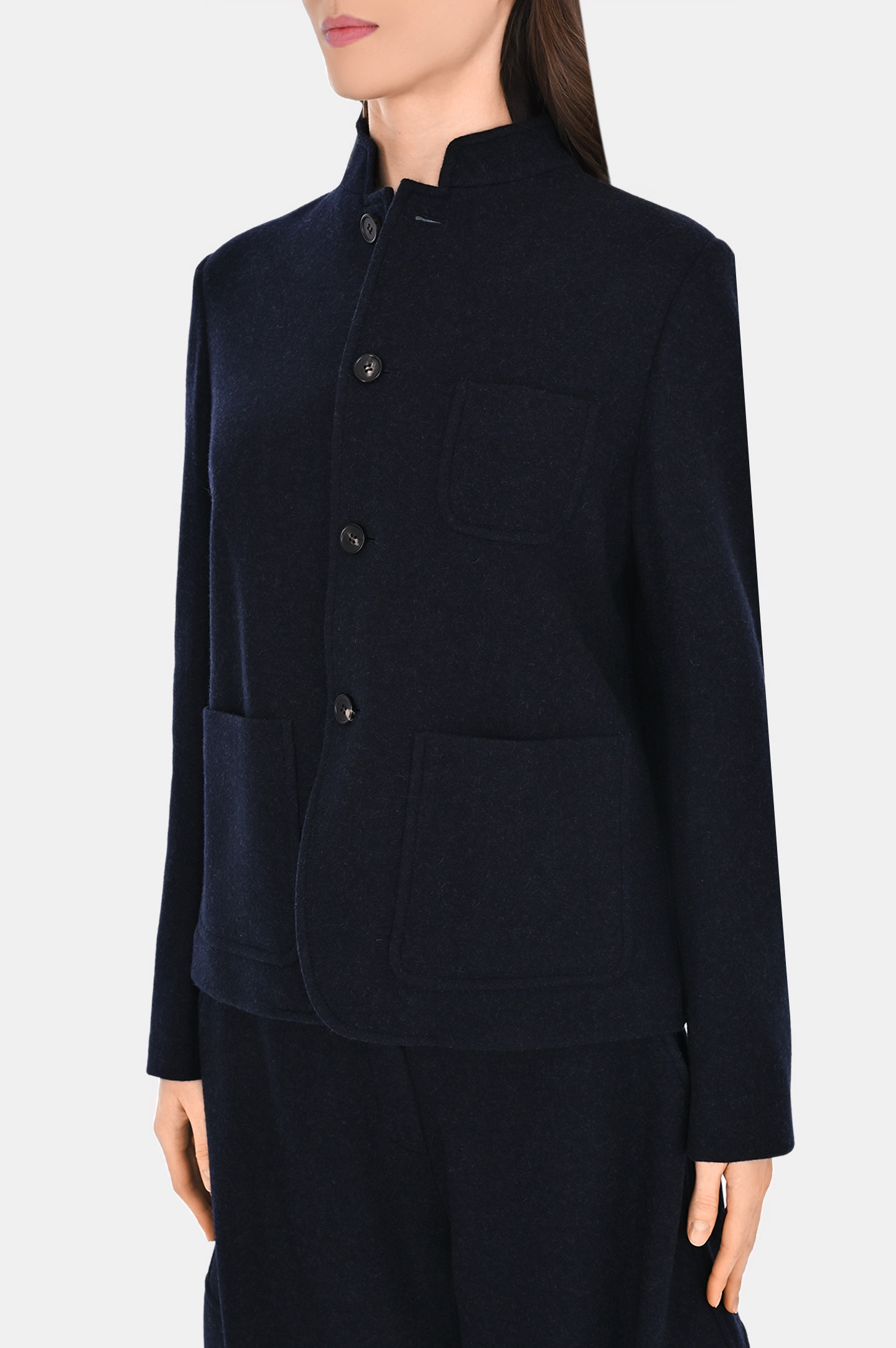 Жакет из кашемира с карманами LORO PIANA FAN9004, цвет: Темно-синий, Женский