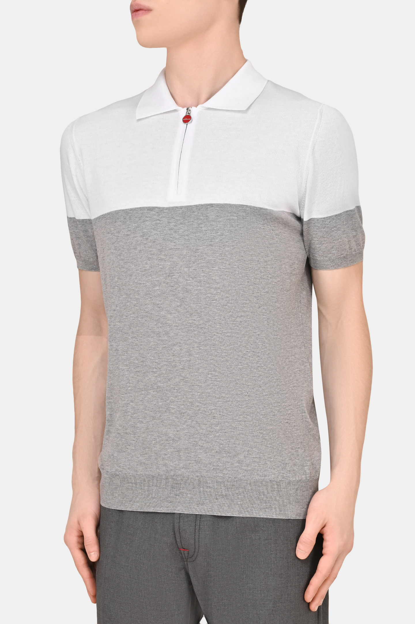 Поло KITON UK1320E22V1, цвет: Белый, Мужской