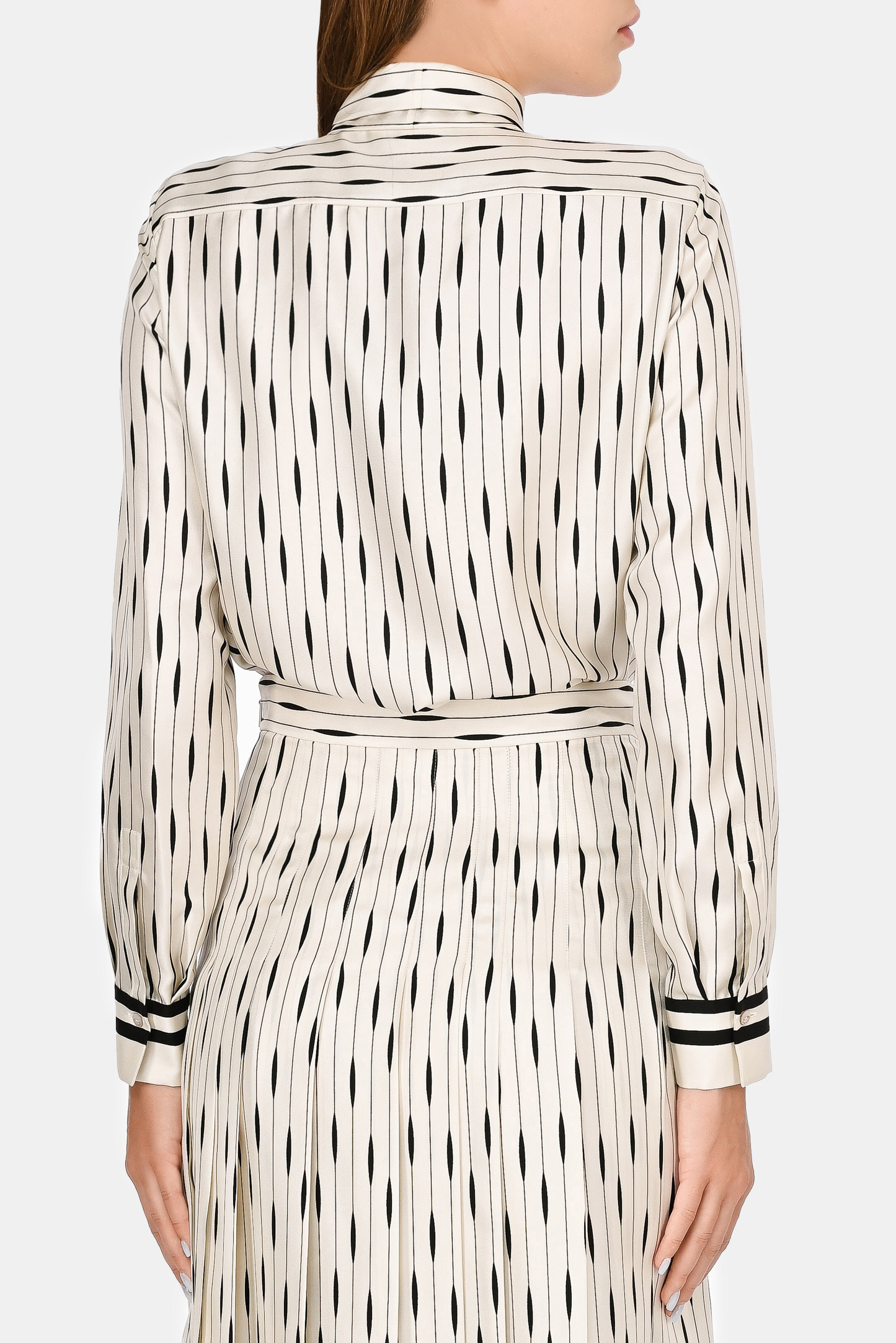 Блуза LORO PIANA F1-FAL8051, цвет: Черно-белый, Женский