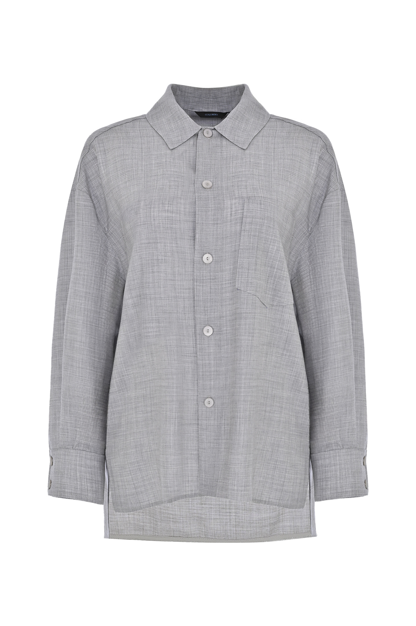 Блуза-рубашка из кашемира COLOMBO CM00366/-/7806, цвет: Серый, Женский