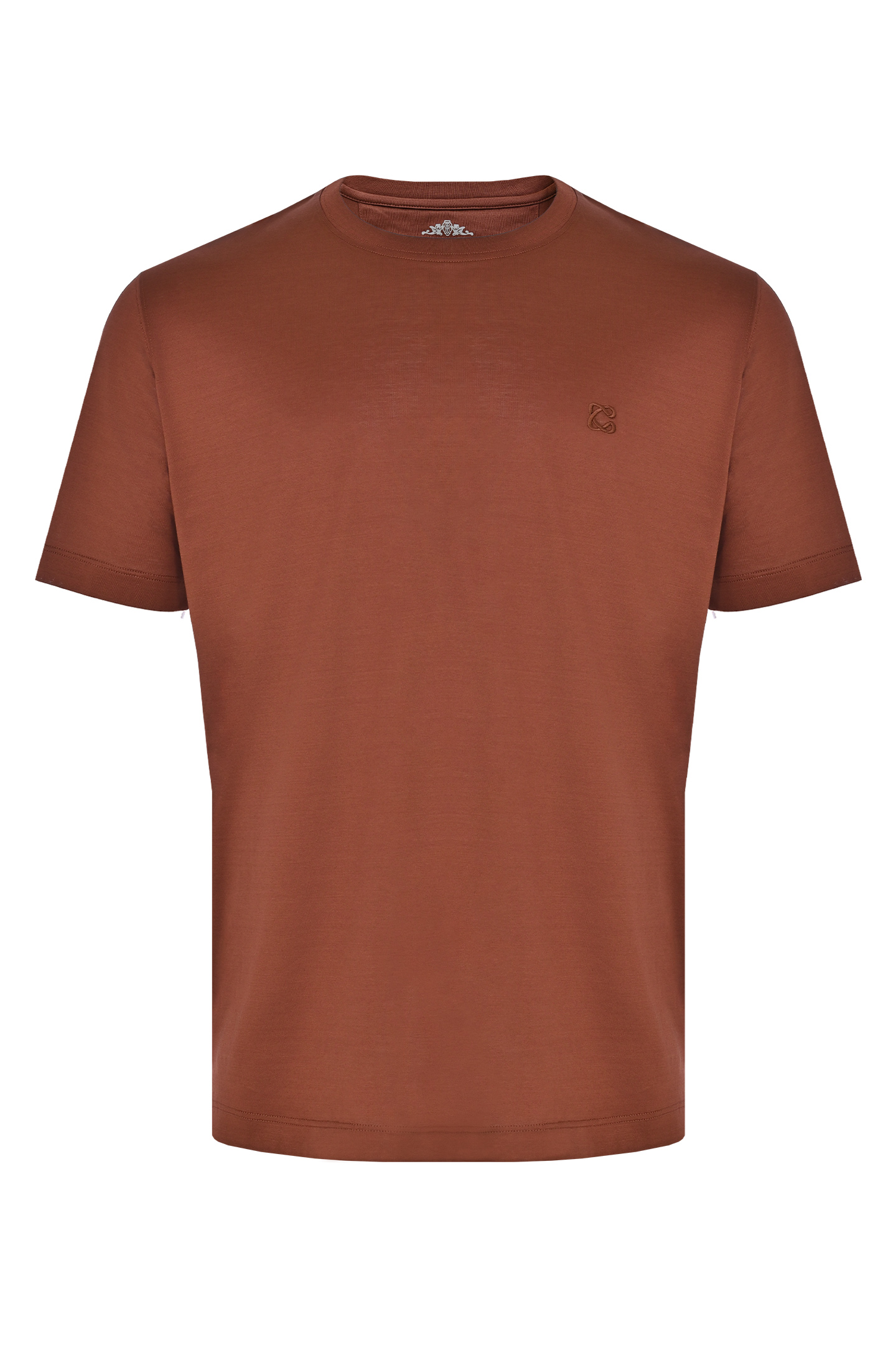 Базовая хлопковая футболка CASTANGIA DM66, цвет: Коричневый, Мужской