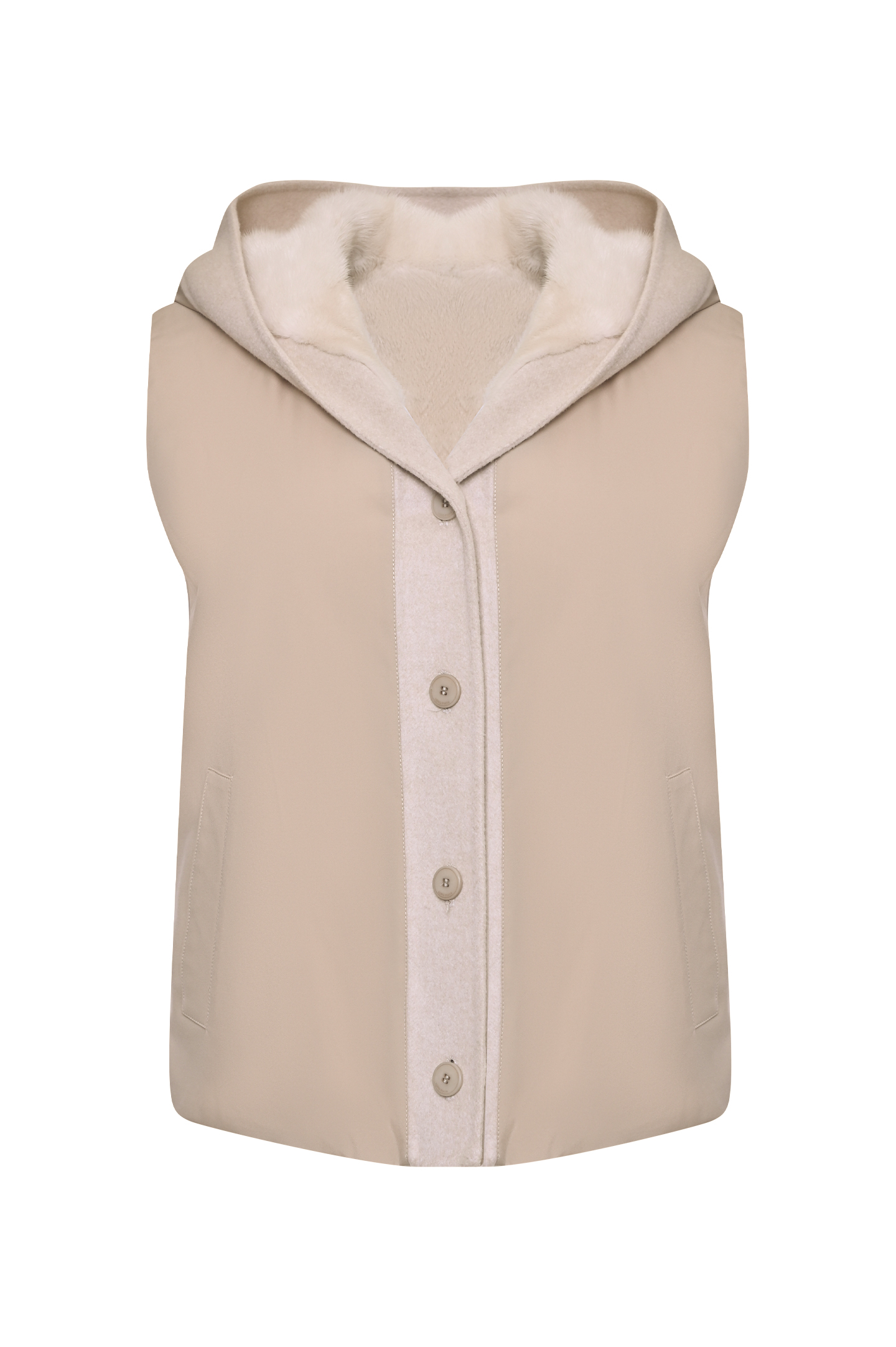 Пальто с жилетом LORO PIANA FAM4137, цвет: Бежевый, Женский