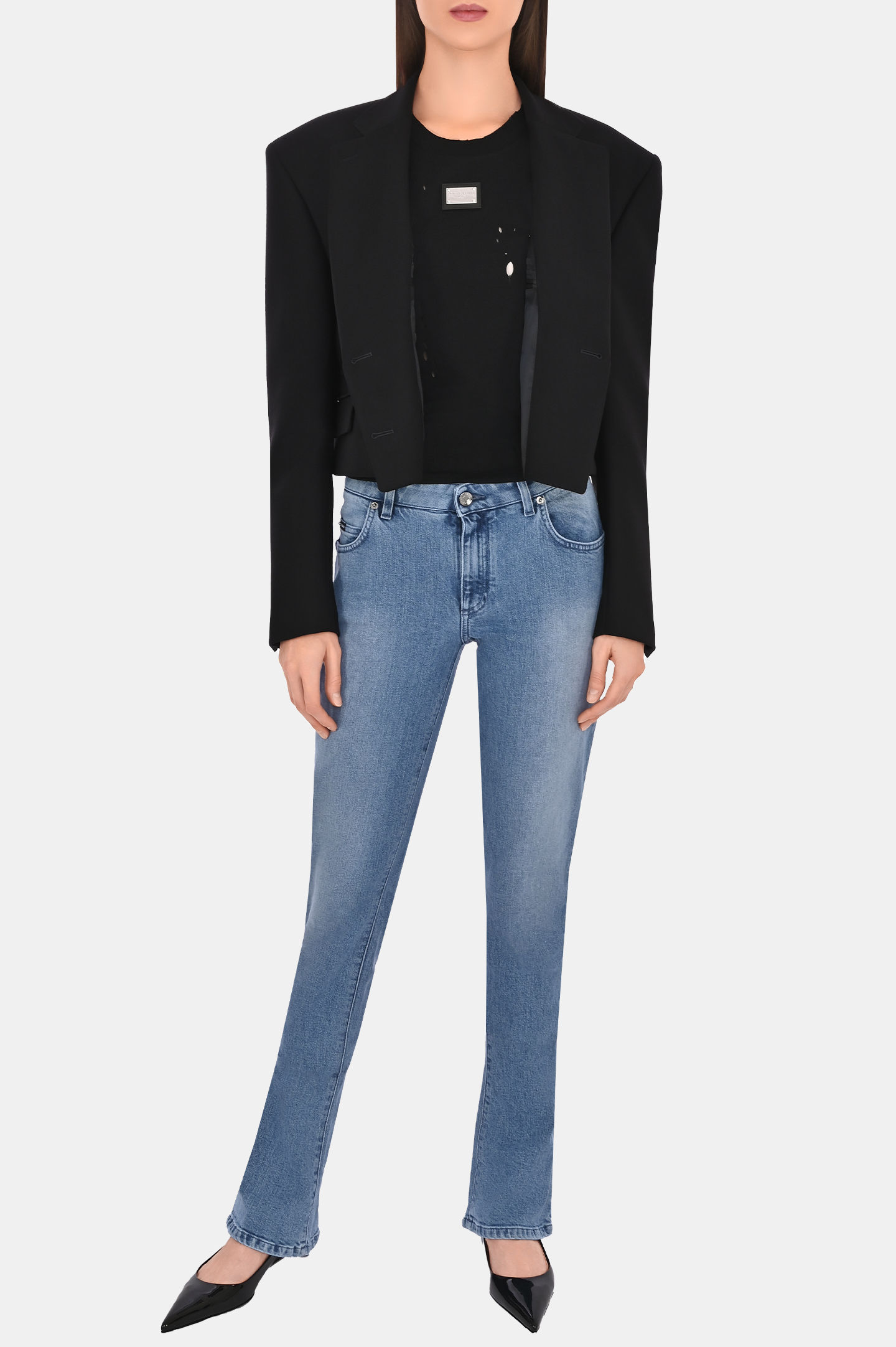 Футболка DOLCE & GABBANA F8T00T G7H4U, цвет: Черный, Женский