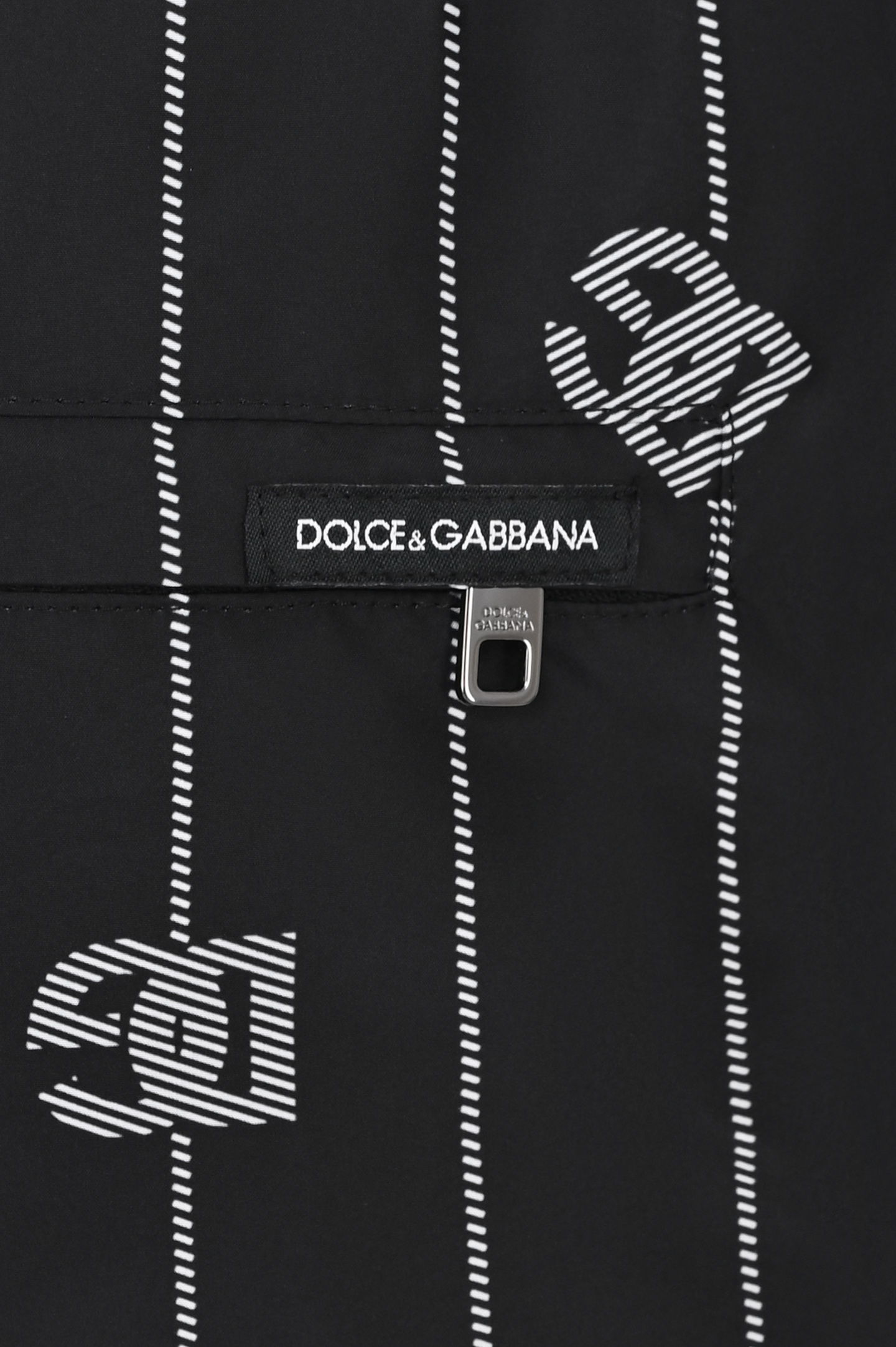Плавки-шорты DOLCE & GABBANA M4A06T ISMDD, цвет: Черно-белый, Мужской