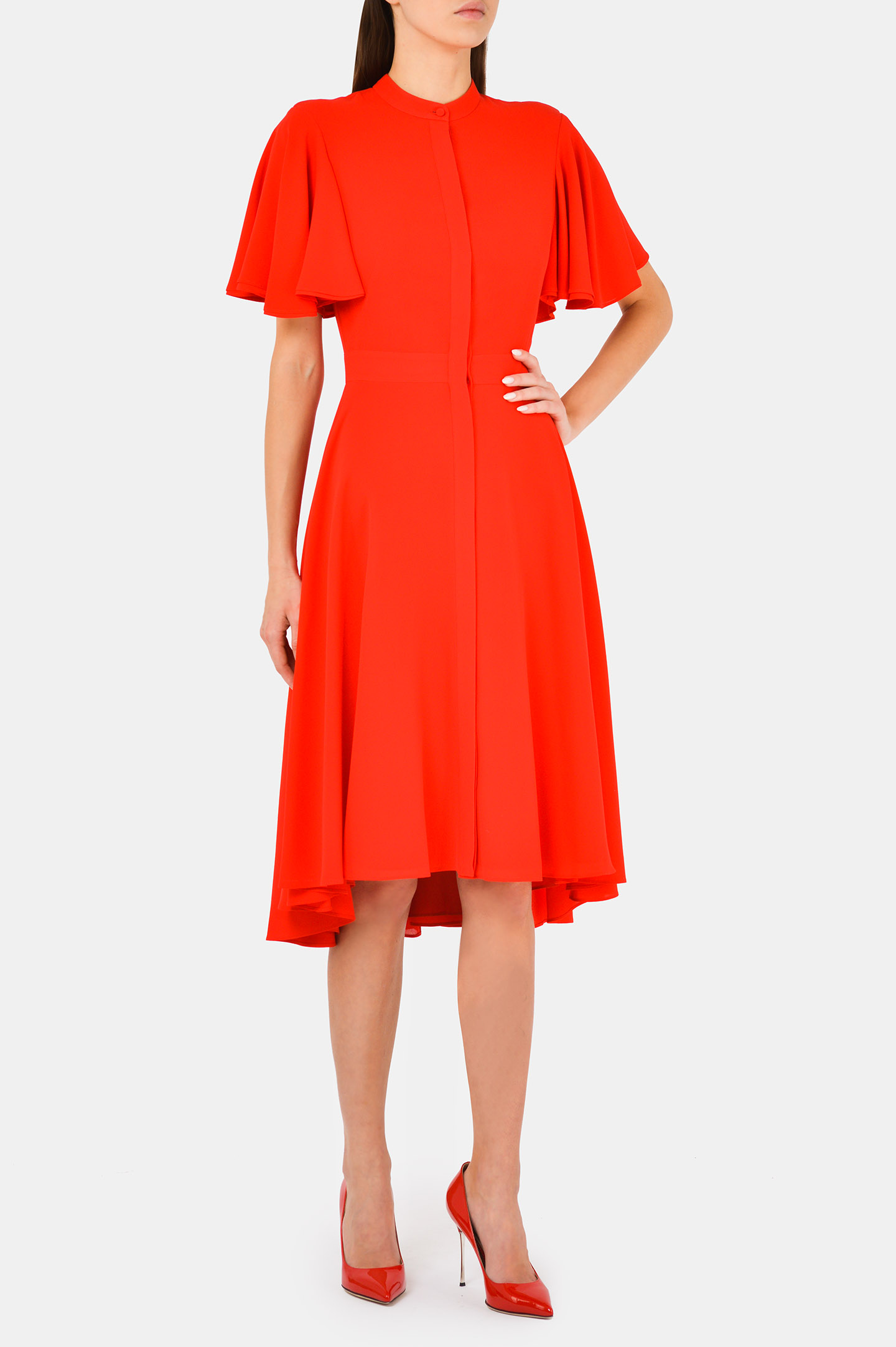 Платье ALEXANDER MCQUEEN 653094 QBAAF, цвет: Красный, Женский