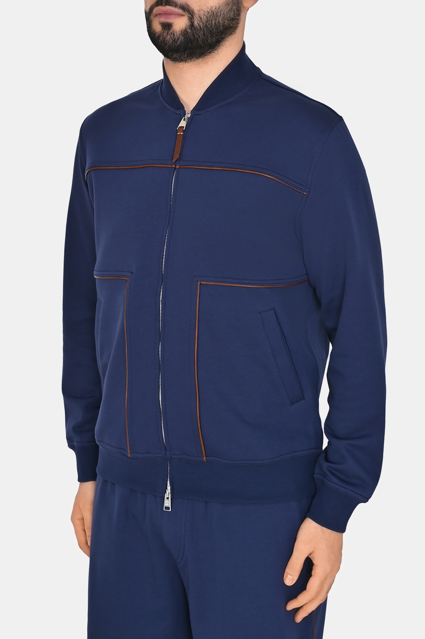 Куртка спорт BRUNELLO  CUCINELLI MW8639084G, цвет: Темно-синий, Мужской