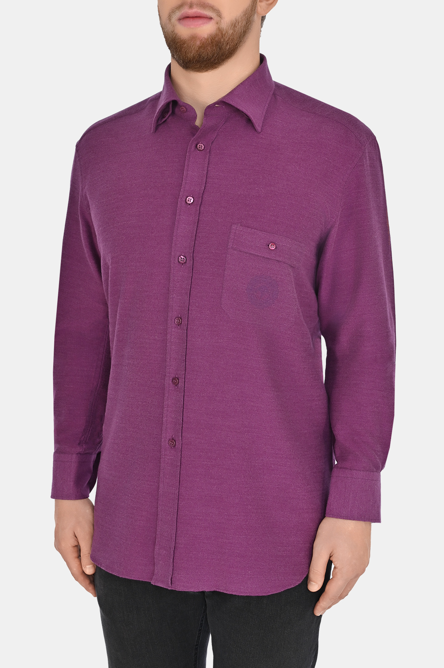 Рубашка STEFANO RICCI MC007041 R2654, цвет: Фиолетовый, Мужской