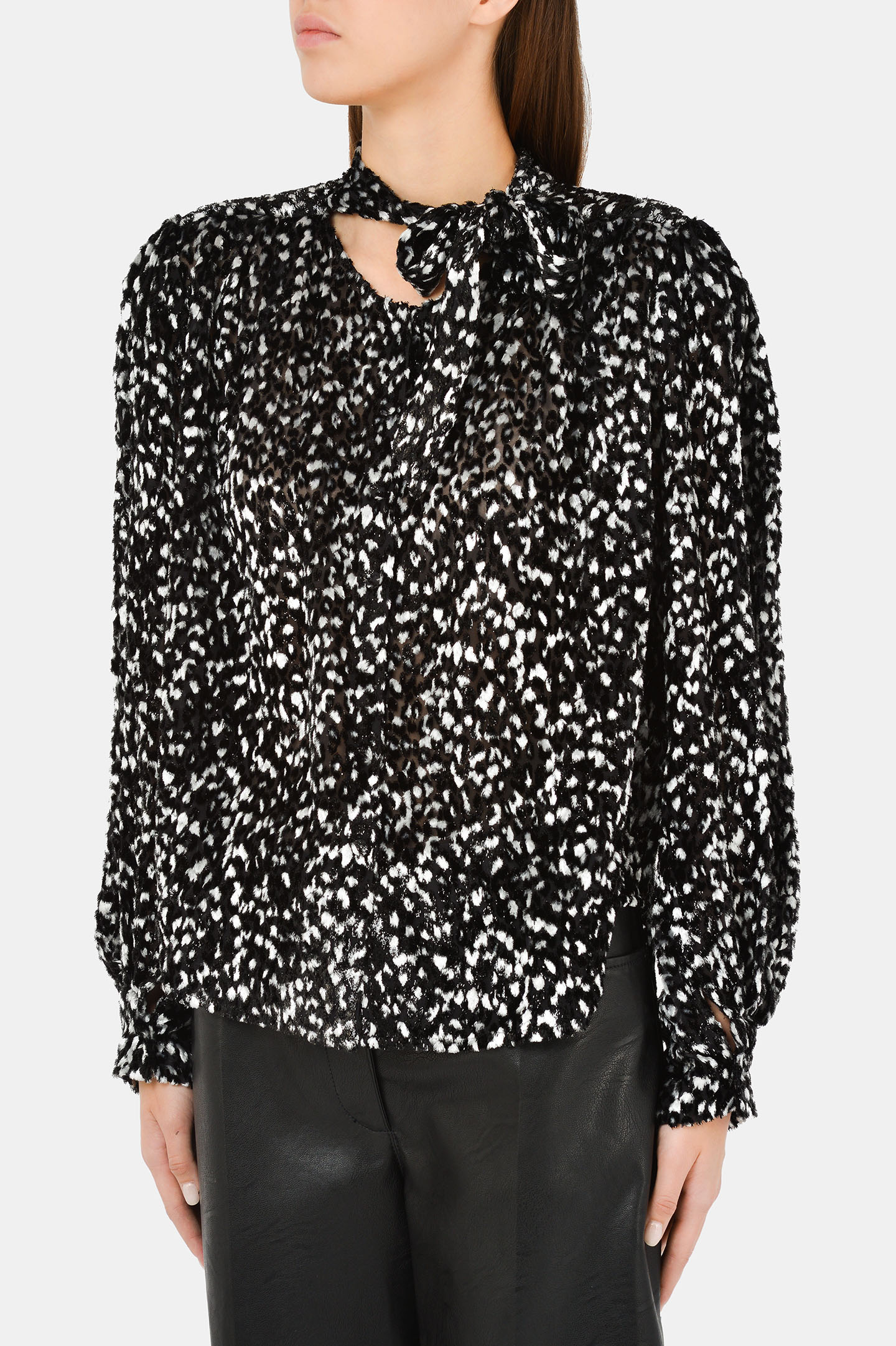 Блуза IRO WM16POUNA, цвет: Черно-белый, Женский