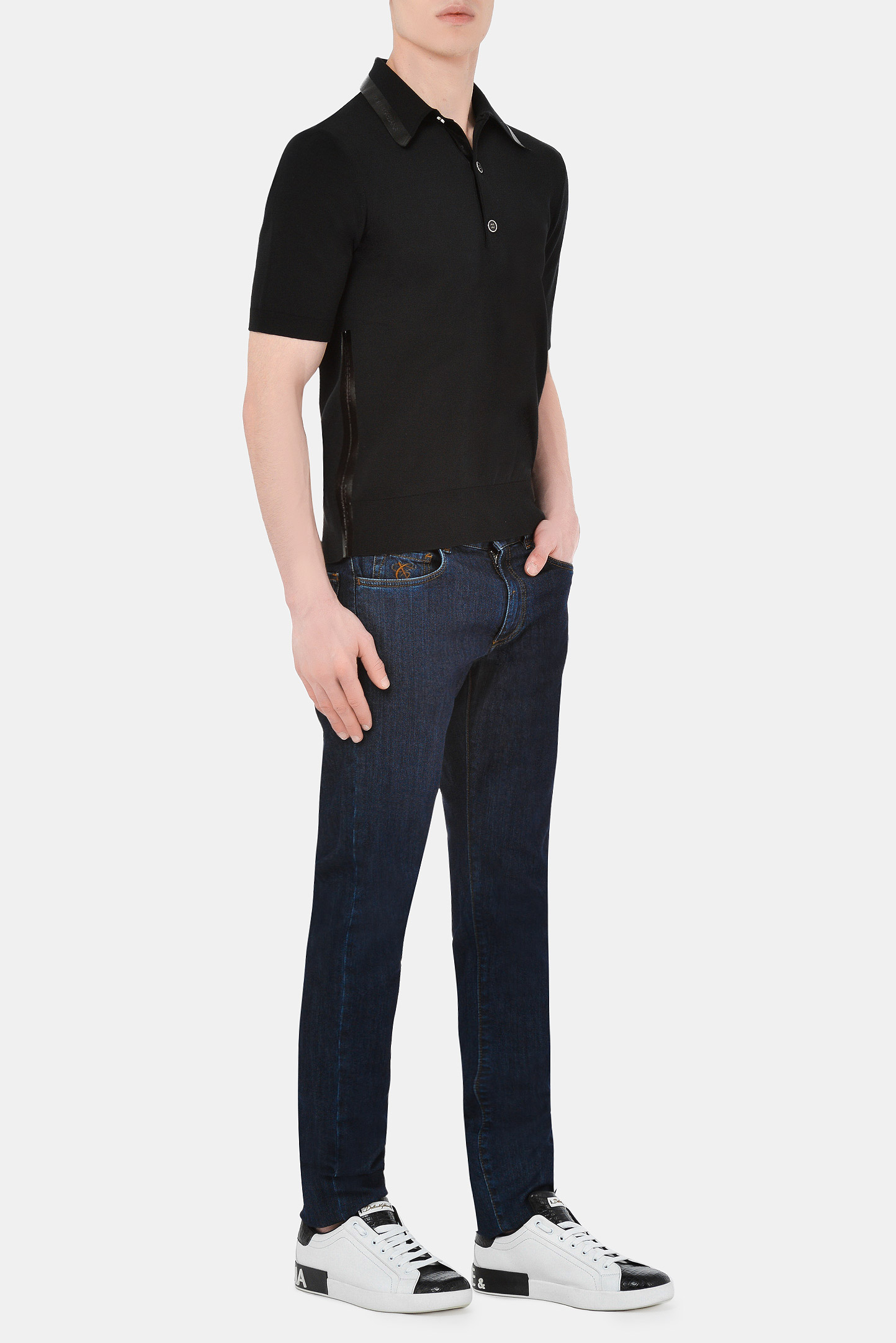 Поло DOLCE & GABBANA GXD90T JBMI3, цвет: Черный, Мужской