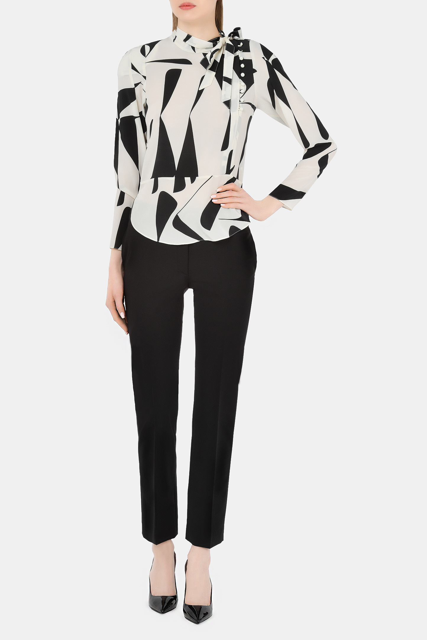 Блуза ISABEL MARANT HT2026-21P021I, цвет: Черно-белый, Женский
