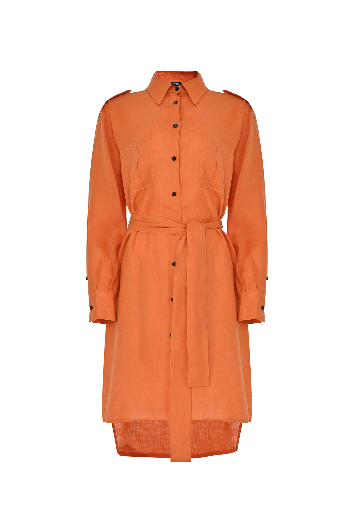 Платье+пояс KITON D55368H092850, цвет: Оранжевый, Женский