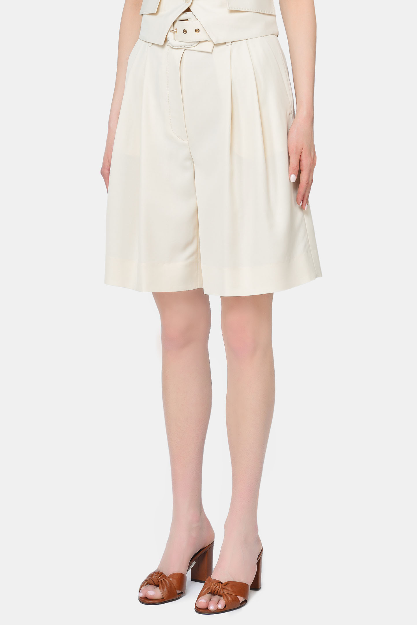 Шорты ZIMMERMANN 1039ABOT, цвет: Молочный, Женский
