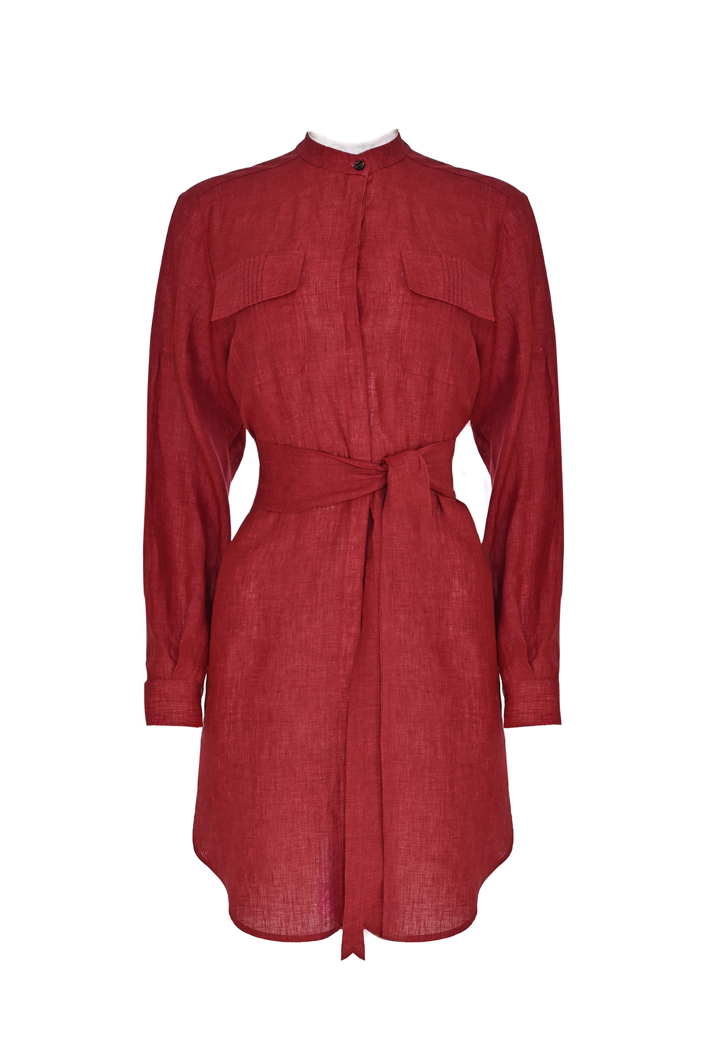 Платье+пояс KITON D59365K0903E0, цвет: Бордовый, Женский