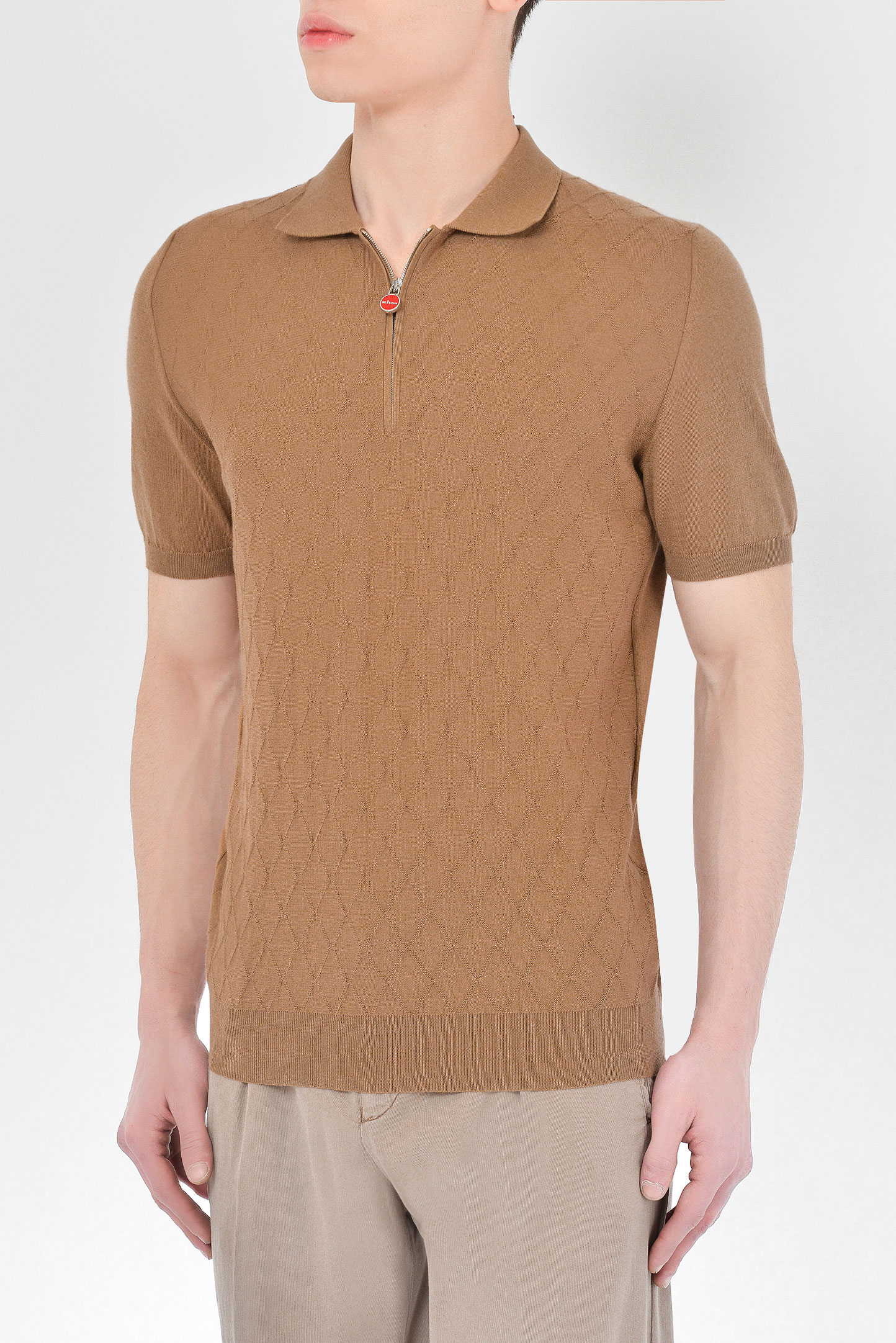 Джемпер (Поло) KITON UK1247E21K10, цвет: Коричневый, Мужской