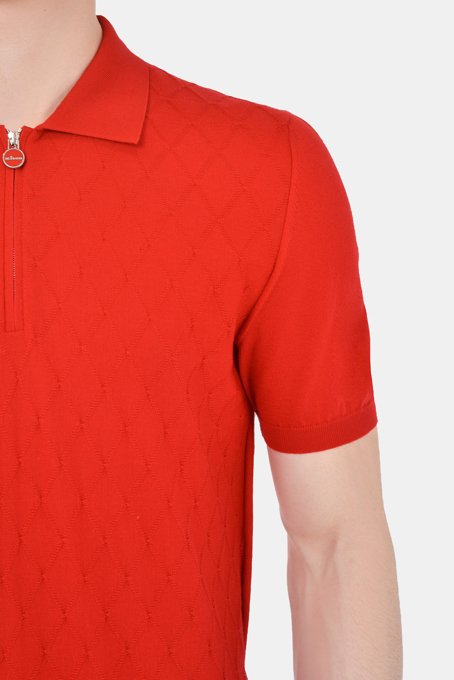 Поло KITON UK1247E21K, цвет: Красный, Мужской