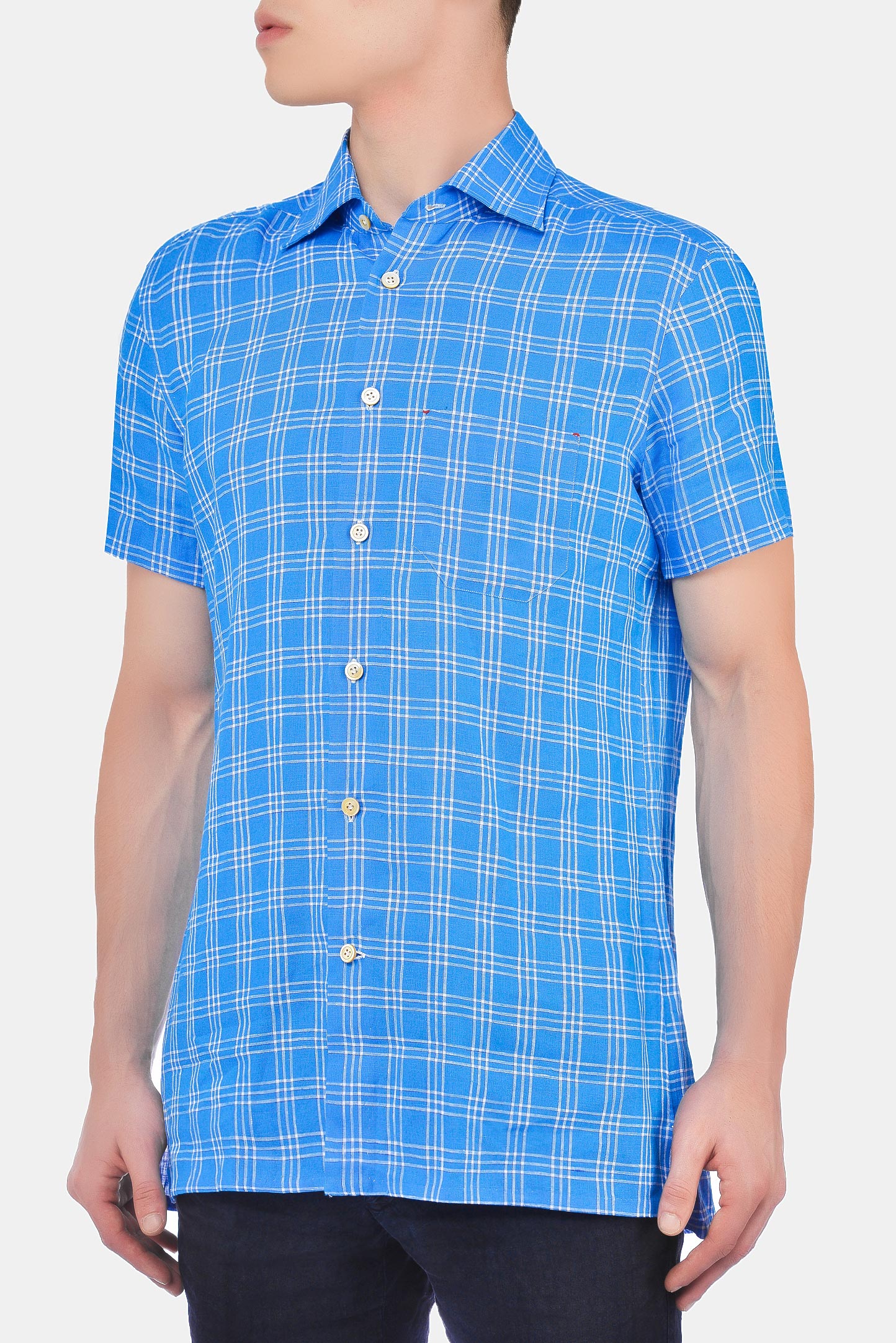 Рубашка KITON UMCNERH076990, цвет: Голубой, Мужской