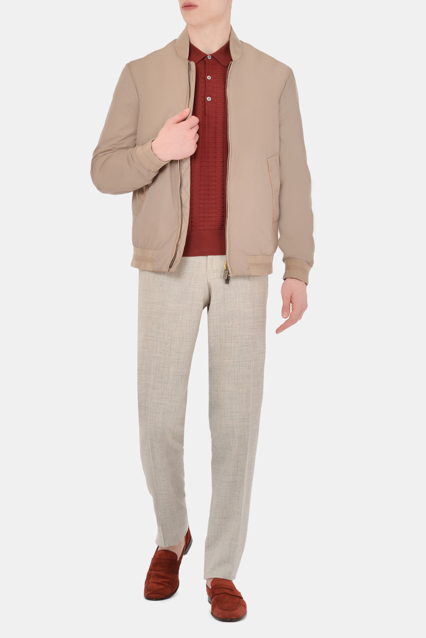 Поло CANALI MK01131/903 С0318, цвет: Бордовый, Мужской
