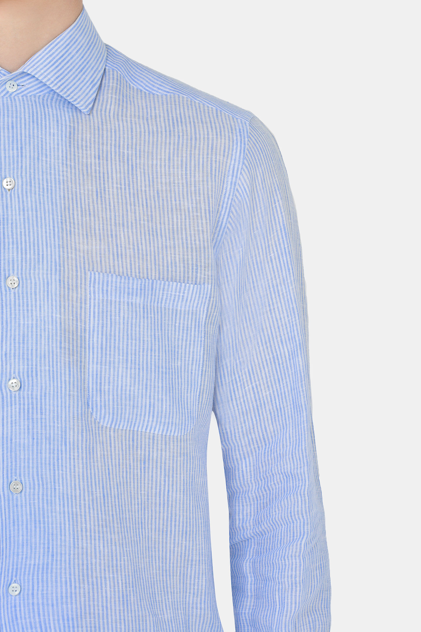 Рубашка LORO PIANA F1-FAL6145, цвет: Голубой, Мужской