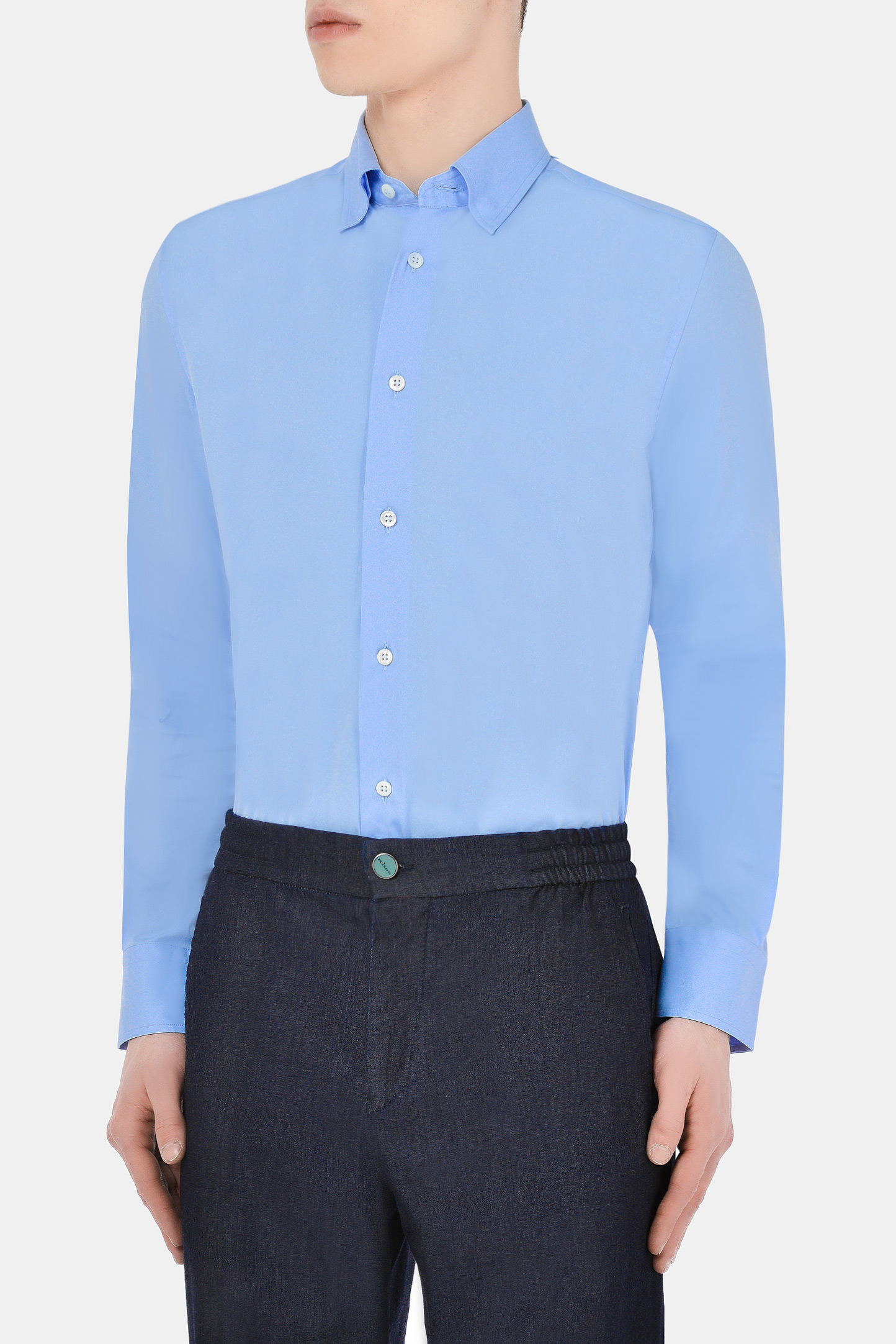 Рубашка BRIONI SCCA0L O8010, цвет: Голубой, Мужской