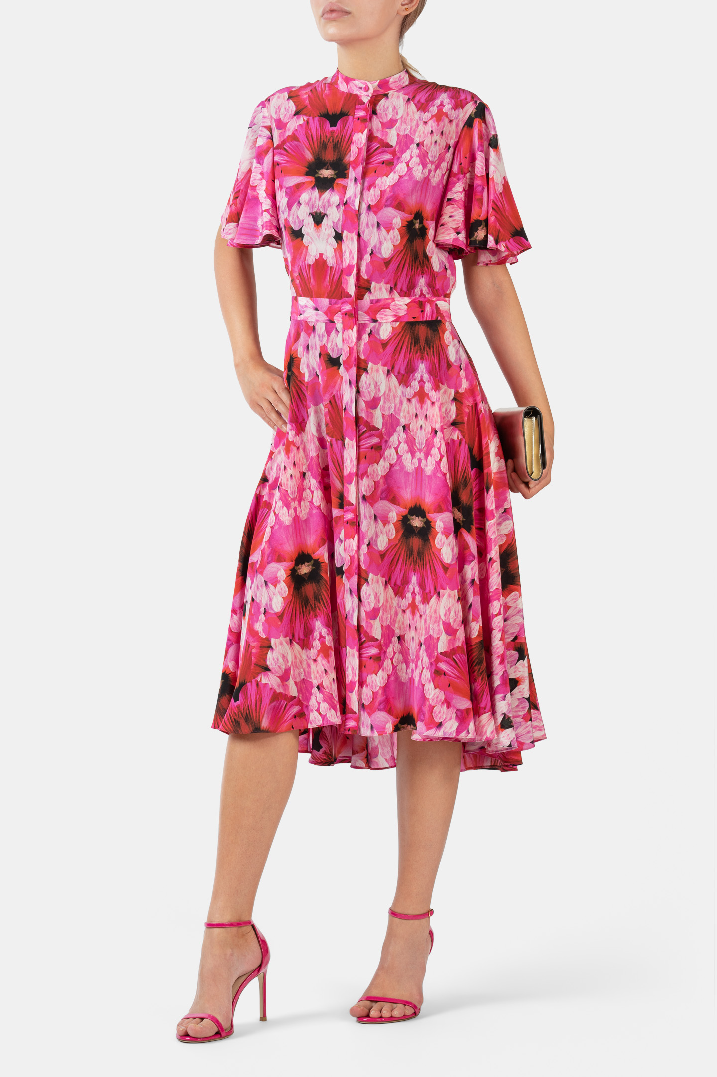 Платье ALEXANDER MCQUEEN 611120 QCABE, цвет: Розовый, Женский