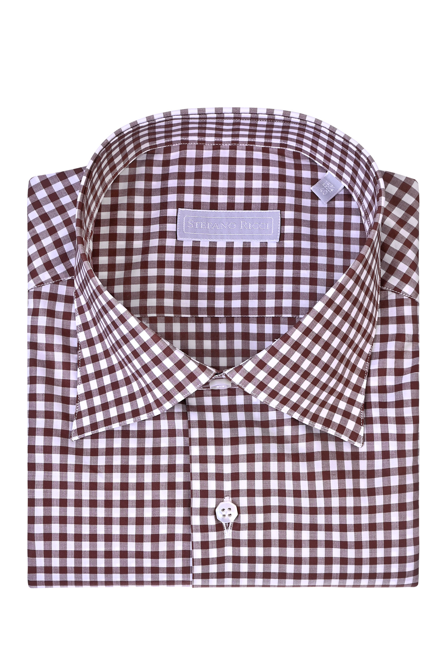 Рубашка STEFANO RICCI MC006127 L2209, цвет: Коричневый, Мужской