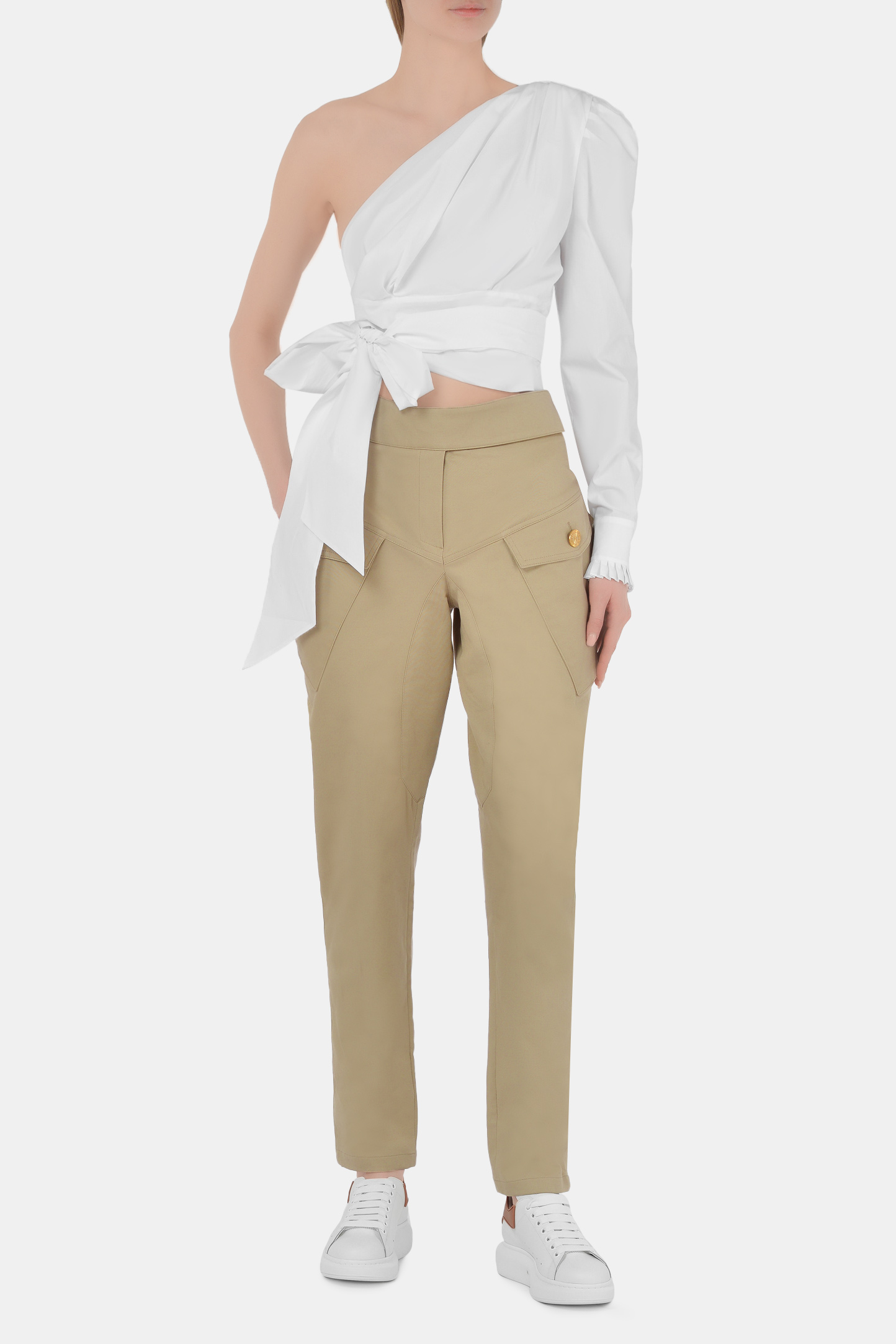 Брюки ALEXANDRE VAUTHIER 211PA1406, цвет: Бежевый, Женский