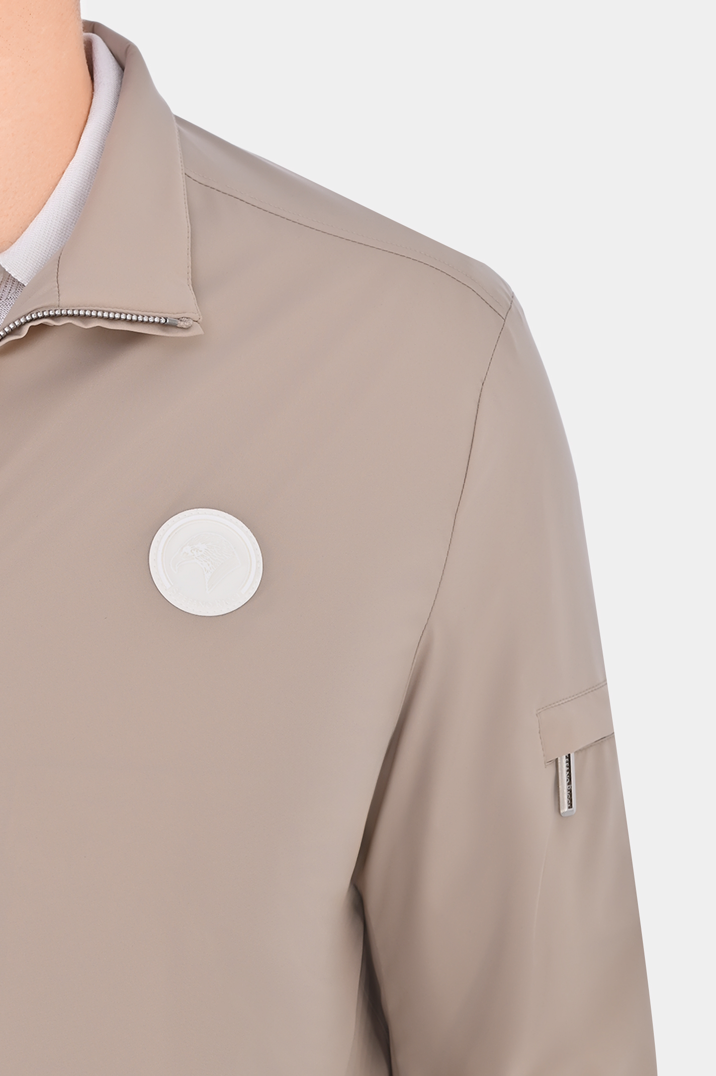 Куртка из полиэстера с логотипом STEFANO RICCI M6J4100010 PL001H/1/SAC64, цвет: Светло-бежевый, Мужской