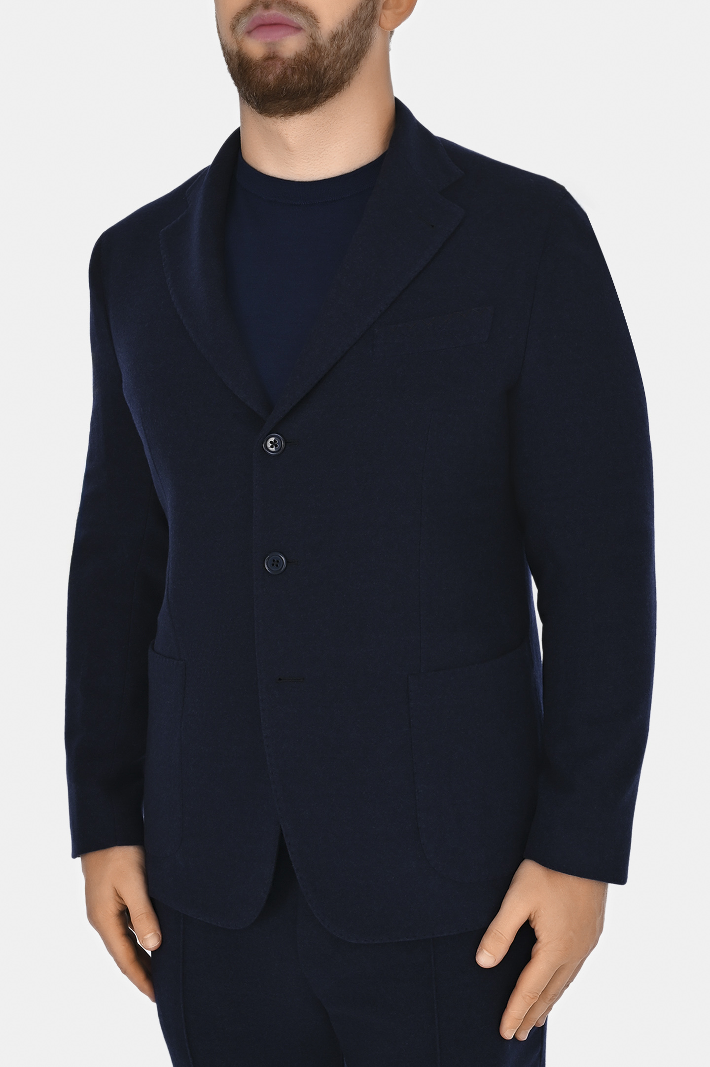 Пиджак с карманами DORIANI CASHMERE C138/T125-7-S-3, цвет: Темно-синий, Мужской