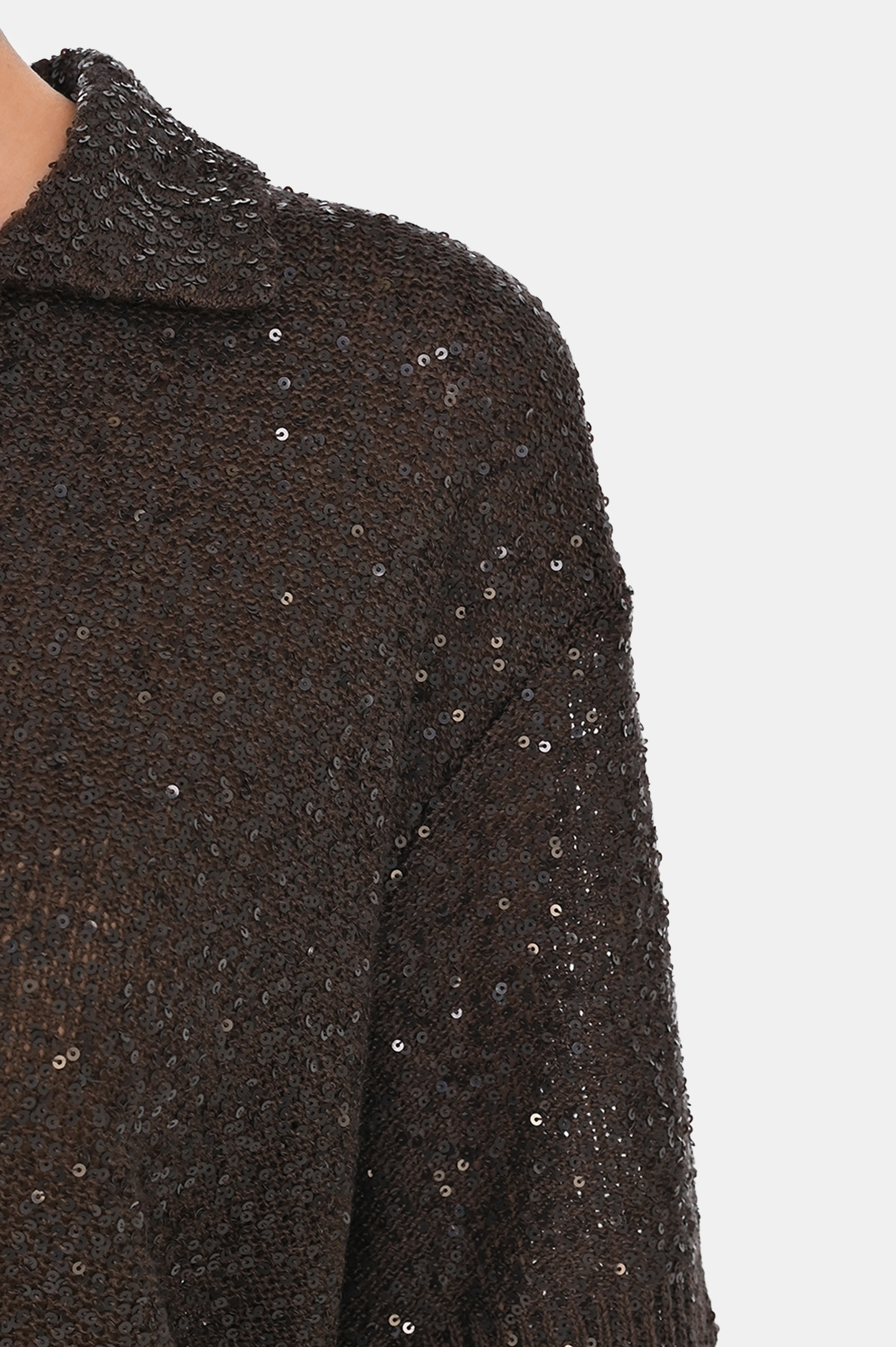 Джемпер BRUNELLO  CUCINELLI MDJ547605, цвет: Темно-коричневый, Женский