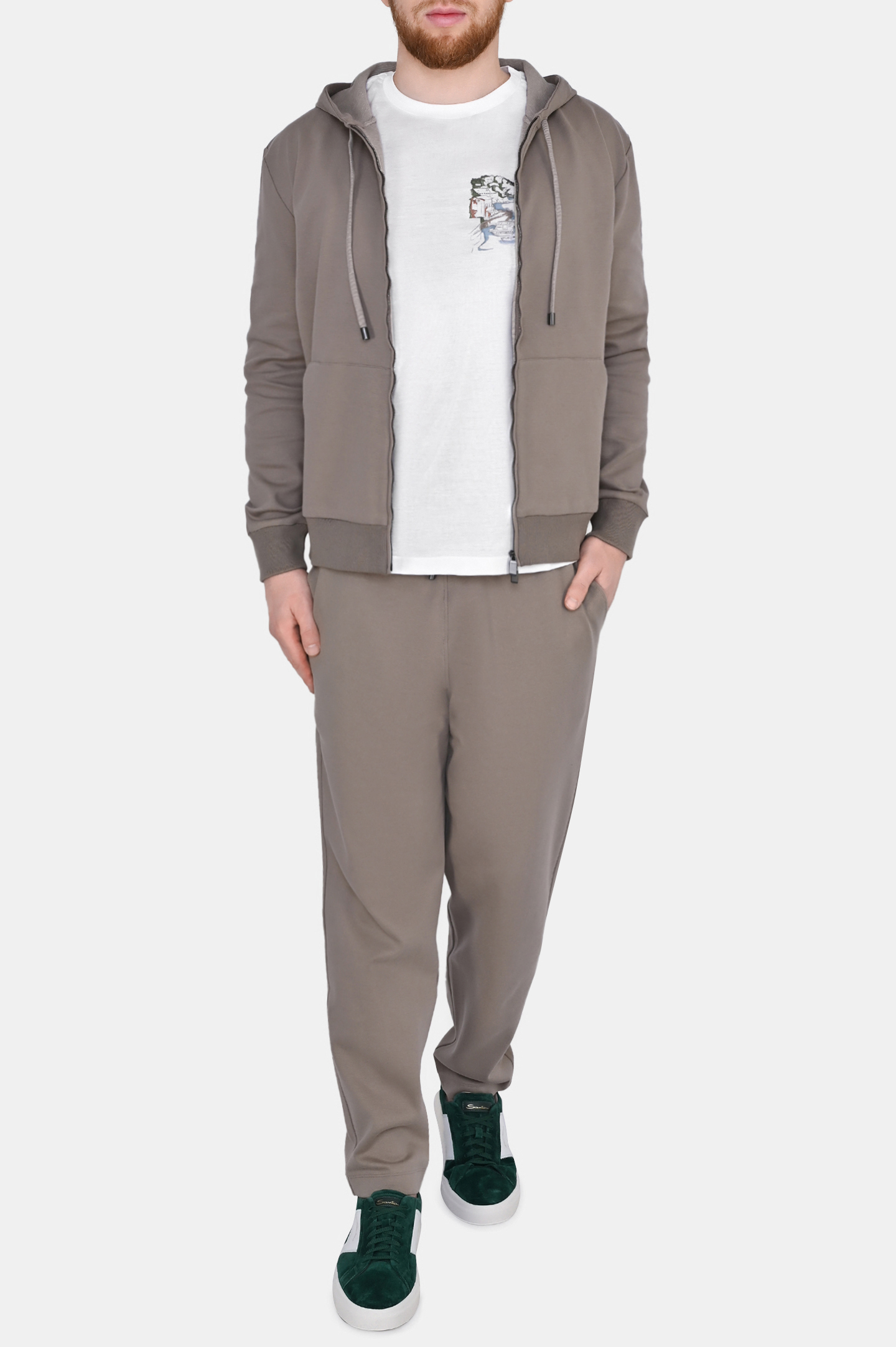 Футболка CANALI MJ01908 T0003, цвет: Белый, Мужской