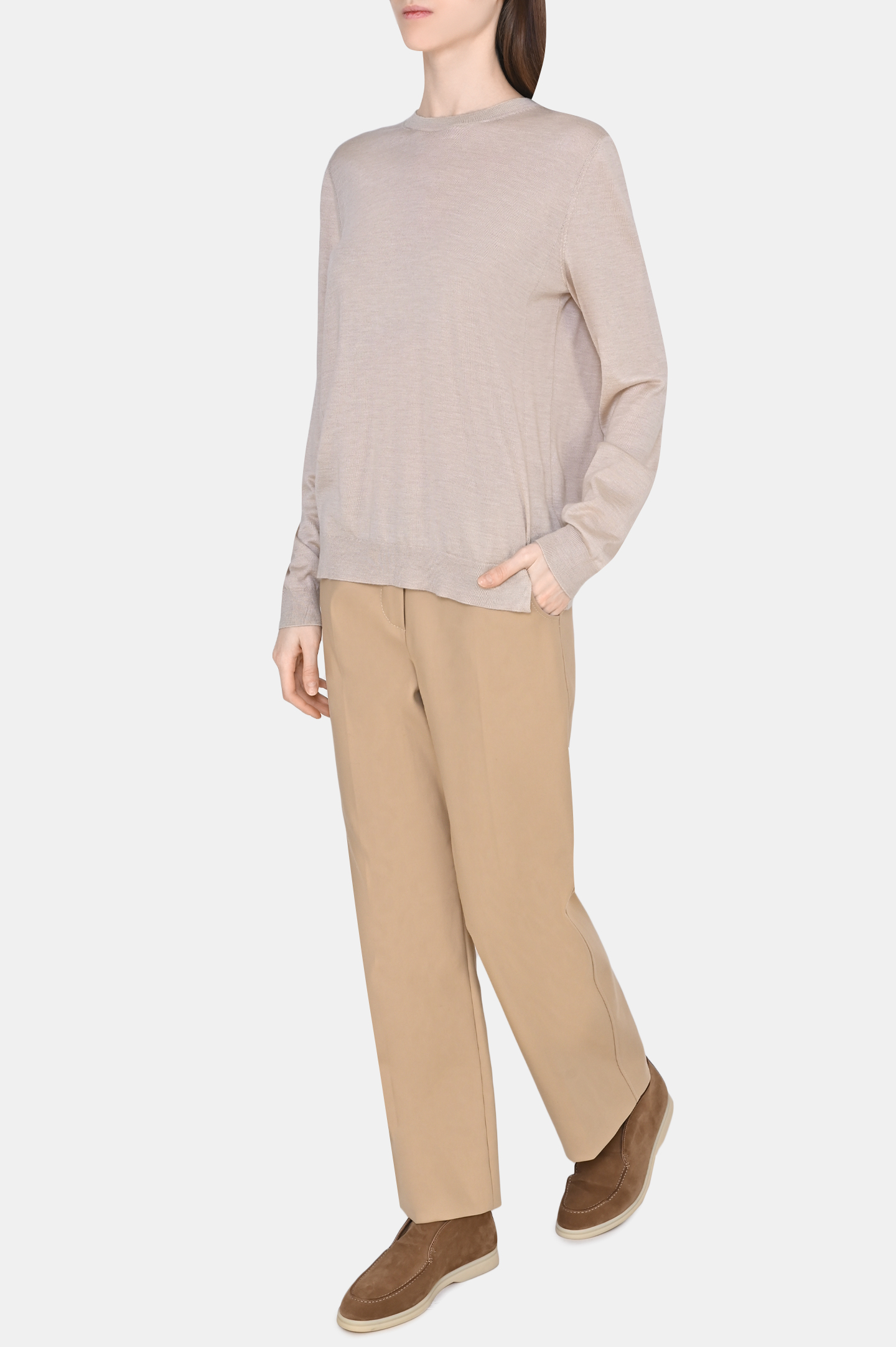 Свитер LORO PIANA FAM4350, цвет: Бежевый, Женский