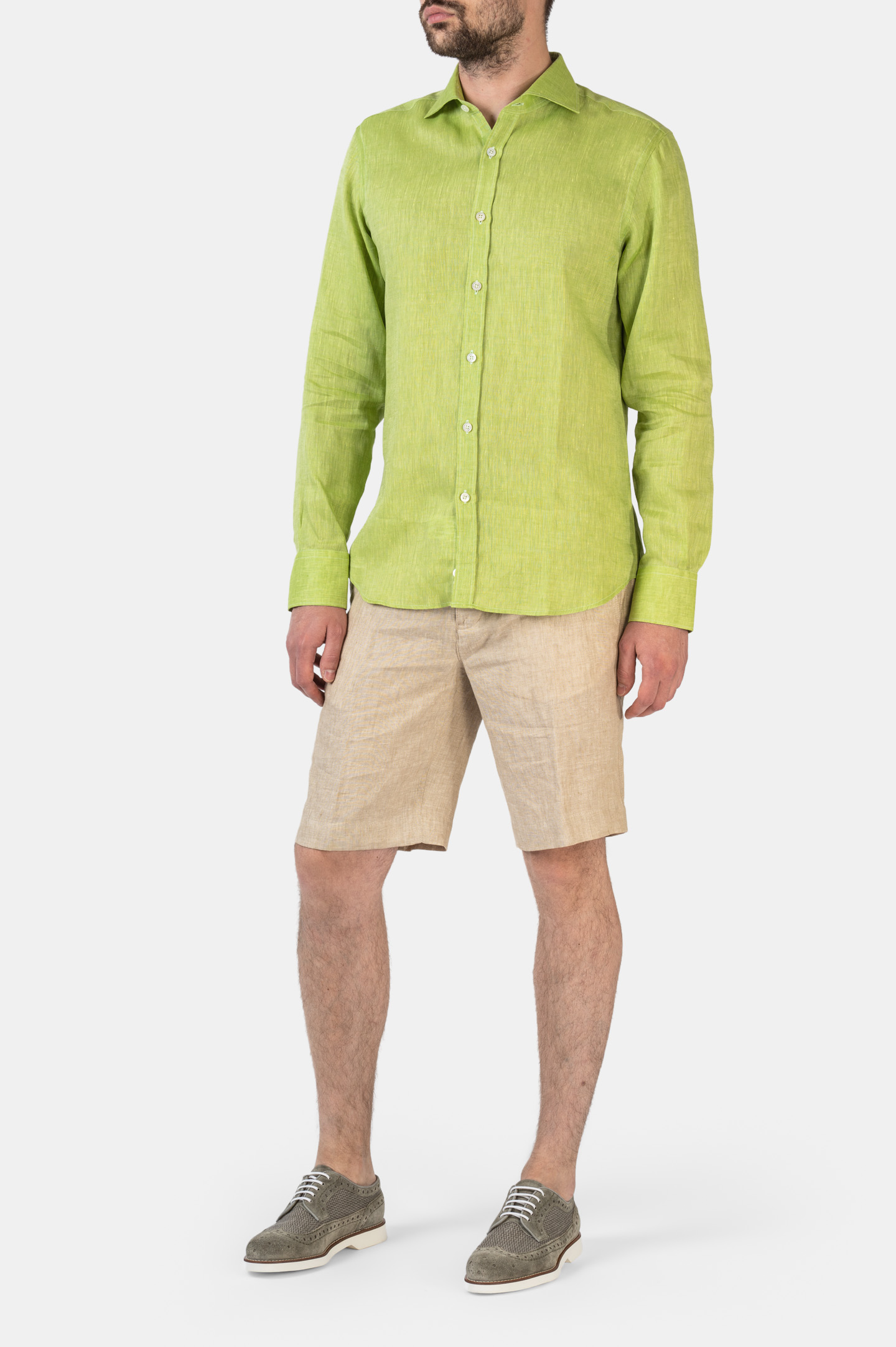 Рубашка CANALI GH02110/801 LXB1, цвет: Зеленый, Мужской