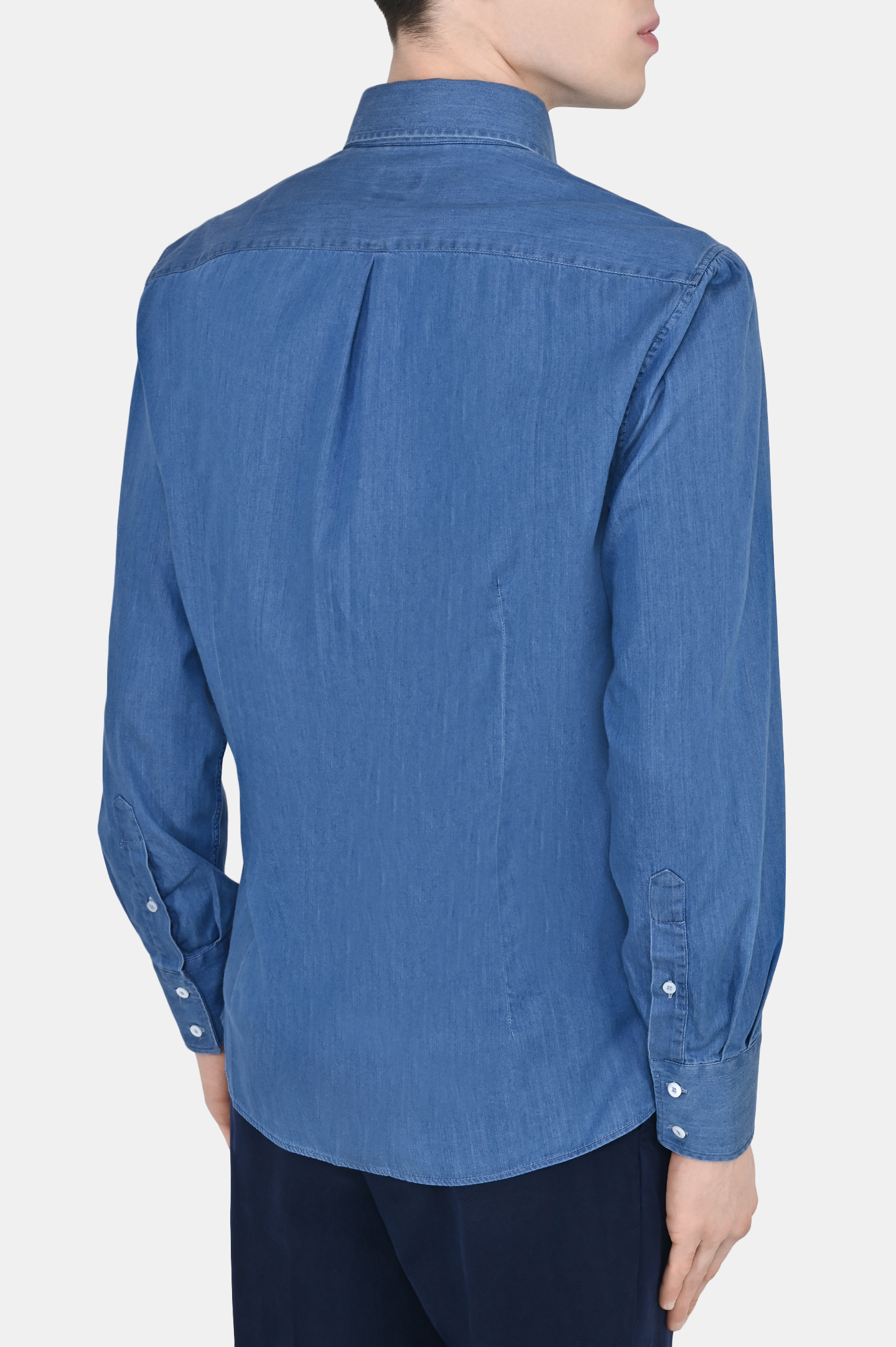 Рубашка BRUNELLO  CUCINELLI MR6831716, цвет: Синий, Мужской