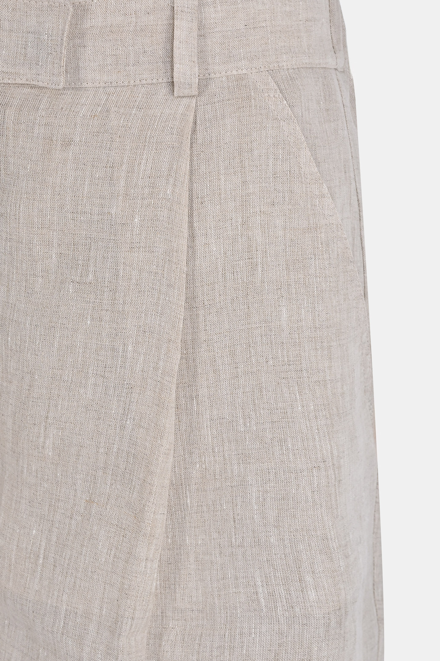 Классические шорты из льна со стрелками BRUNELLO  CUCINELLI MB650EP999, цвет: Светло-бежевый, Женский