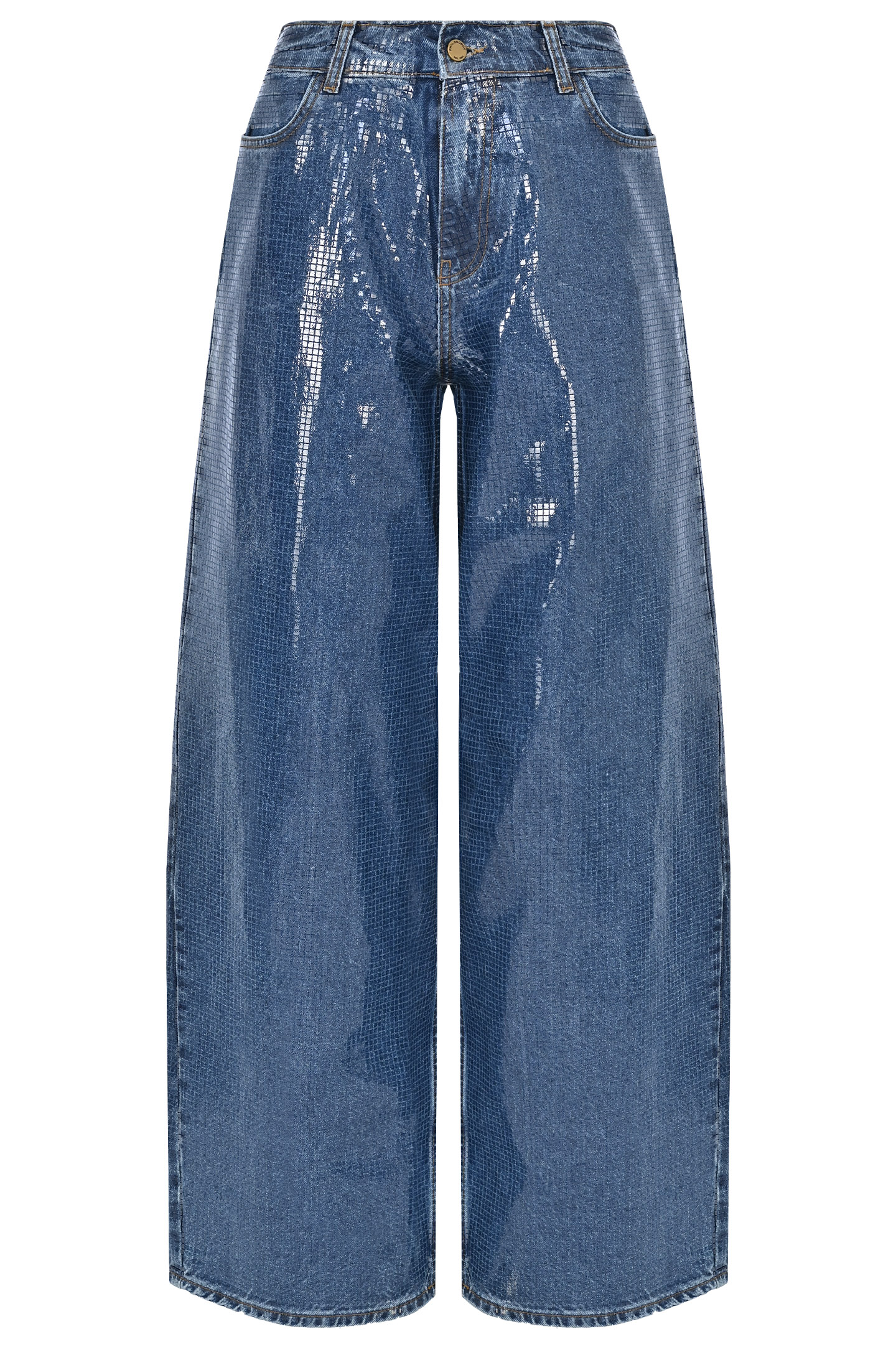 Широкие джинсы с карманами PHILOSOPHY DI LORENZO SERAFINI A0313 730, цвет: Синий, Женский