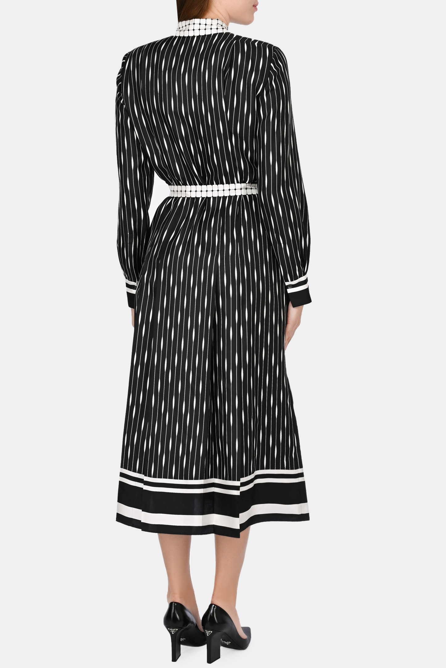 Платье LORO PIANA F1-FAL7225, цвет: Черно-белый, Женский