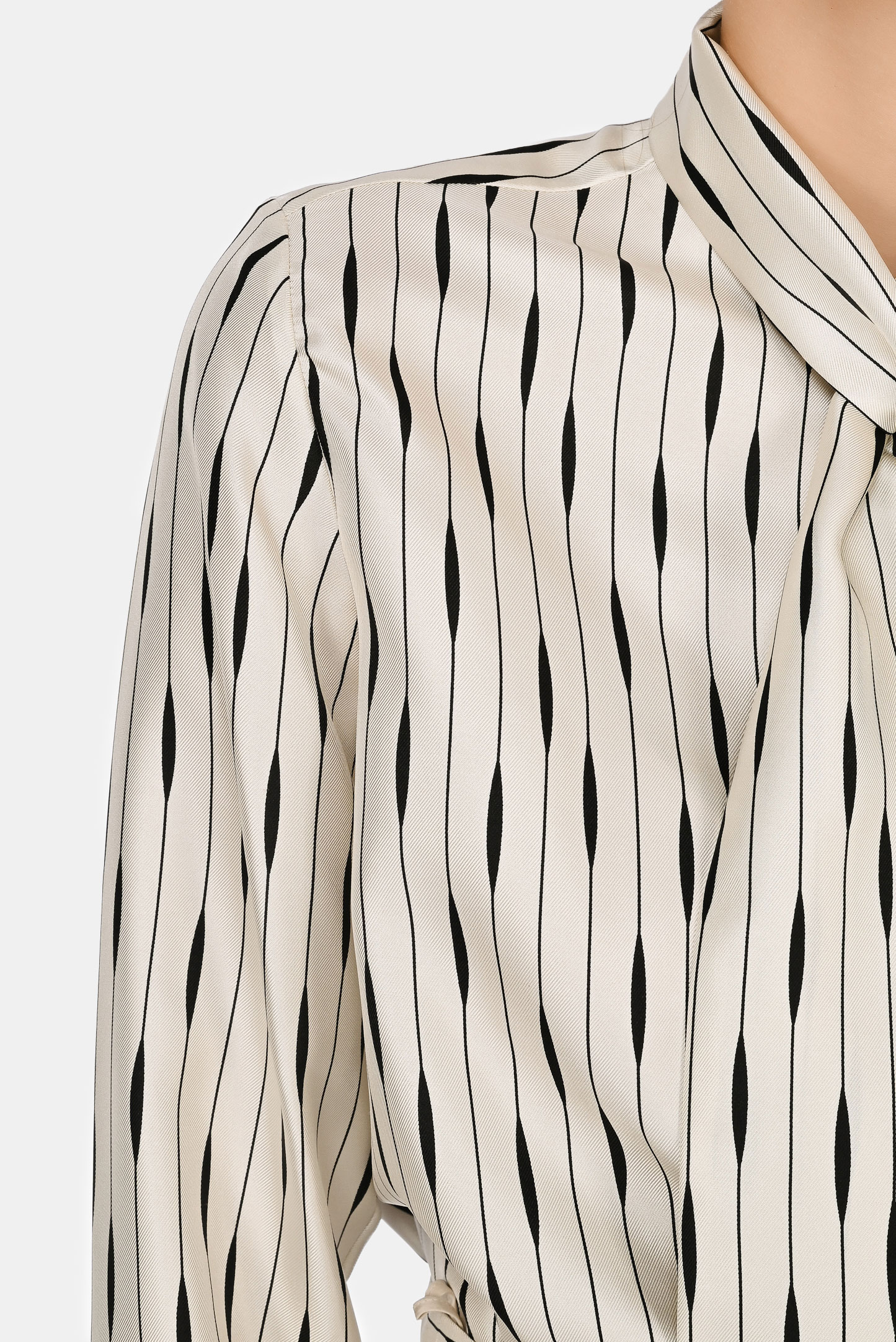 Блуза LORO PIANA F1-FAL8051, цвет: Черно-белый, Женский