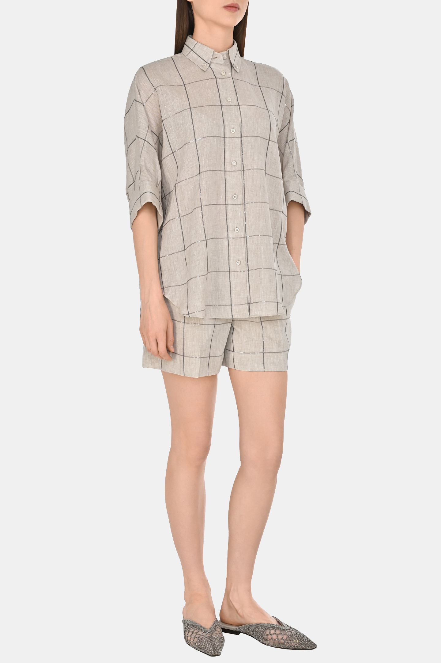 Шорты BRUNELLO  CUCINELLI MM633P8888, цвет: Светло-бежевый, Женский