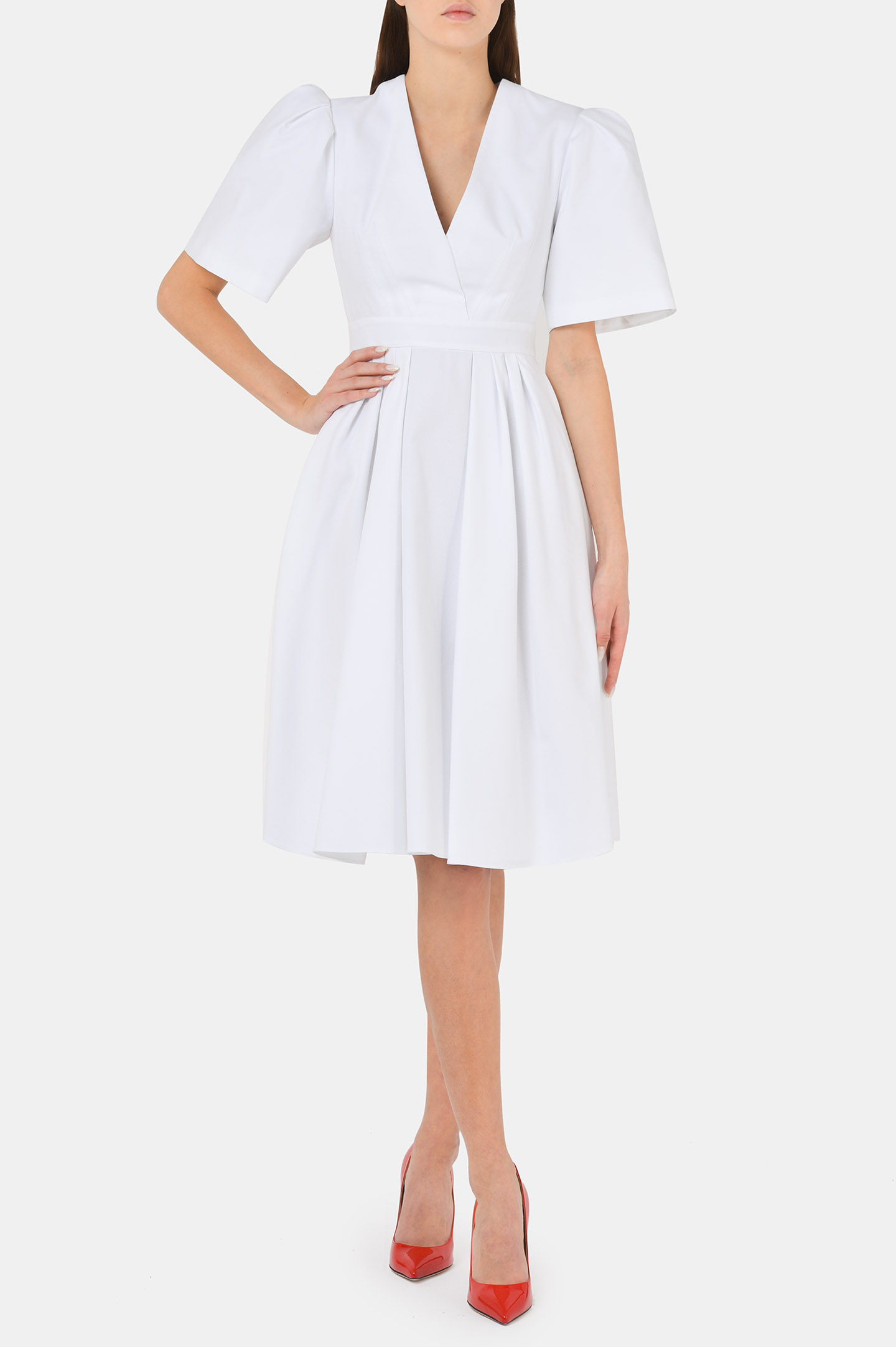 Платье ALEXANDER MCQUEEN 650145 QAAAC, цвет: Белый, Женский