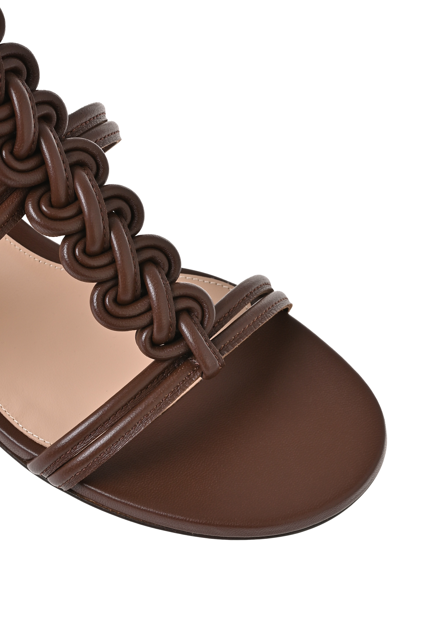 Босоножки GIANVITO ROSSI G32481.45RIC.NAPBROW, цвет: Темно-коричневый, Женский