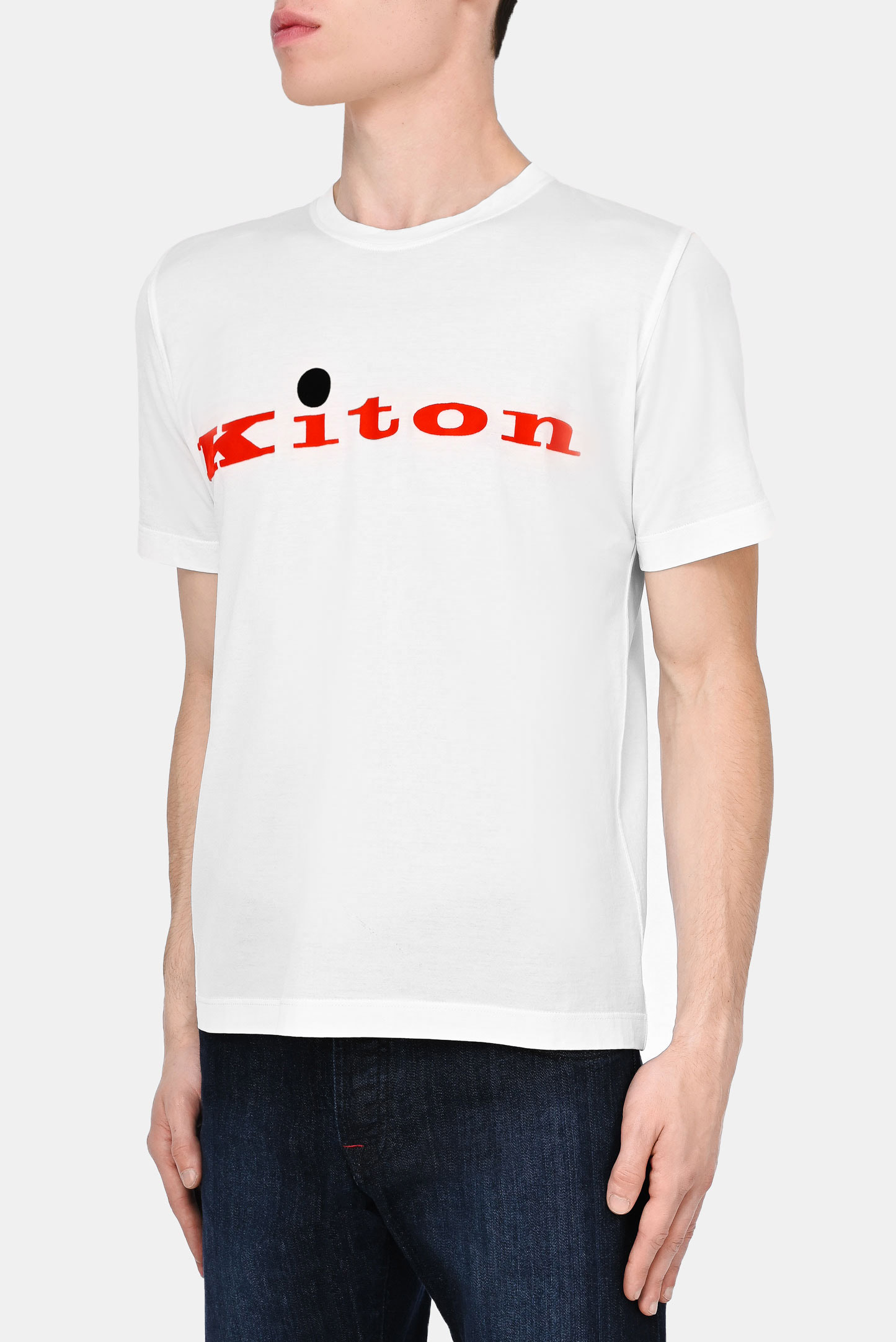 Футболка KITON UK1164W21, цвет: Белый, Мужской