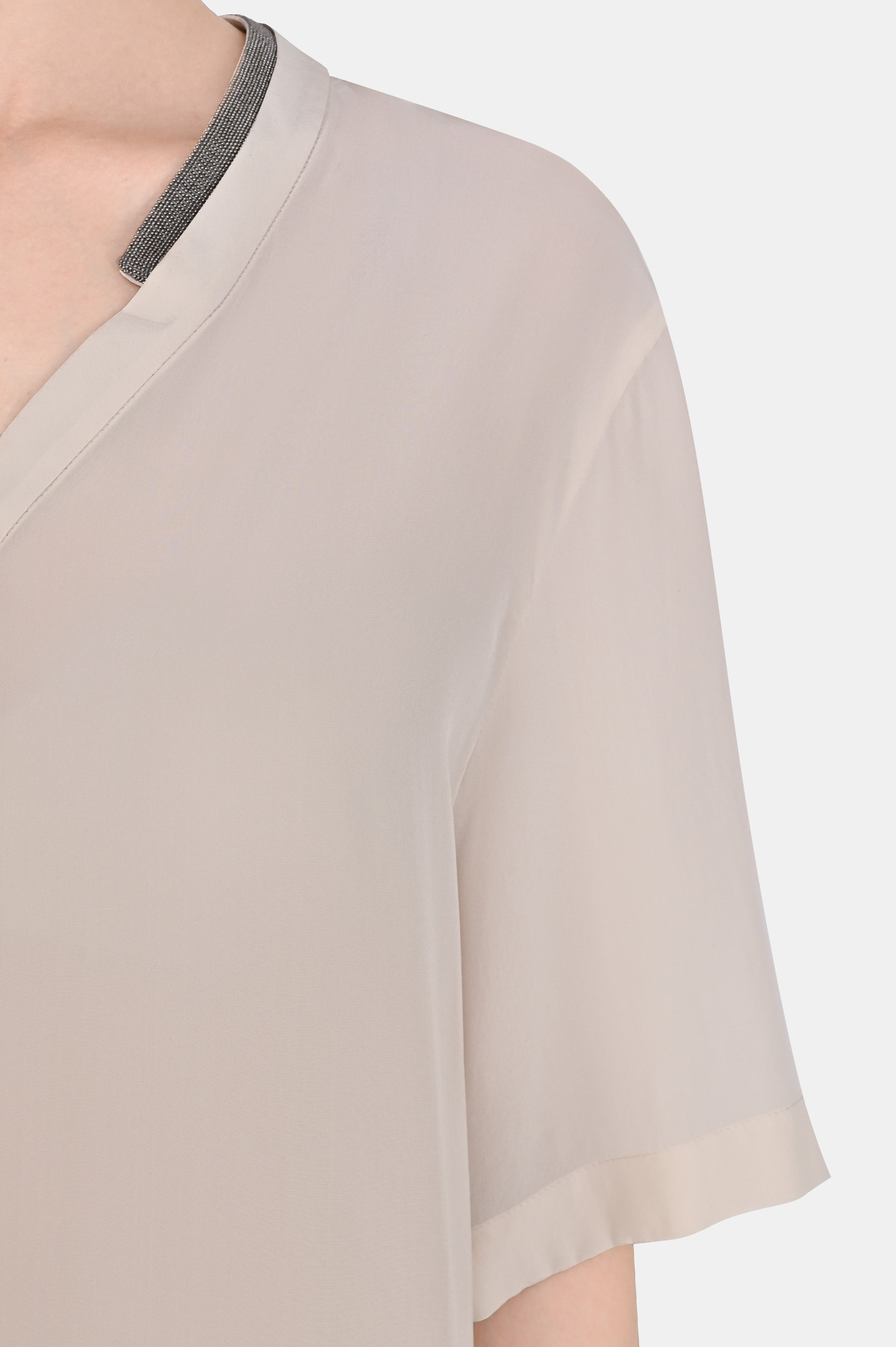 Блуза BRUNELLO  CUCINELLI MP992DP102, цвет: Молочный, Женский
