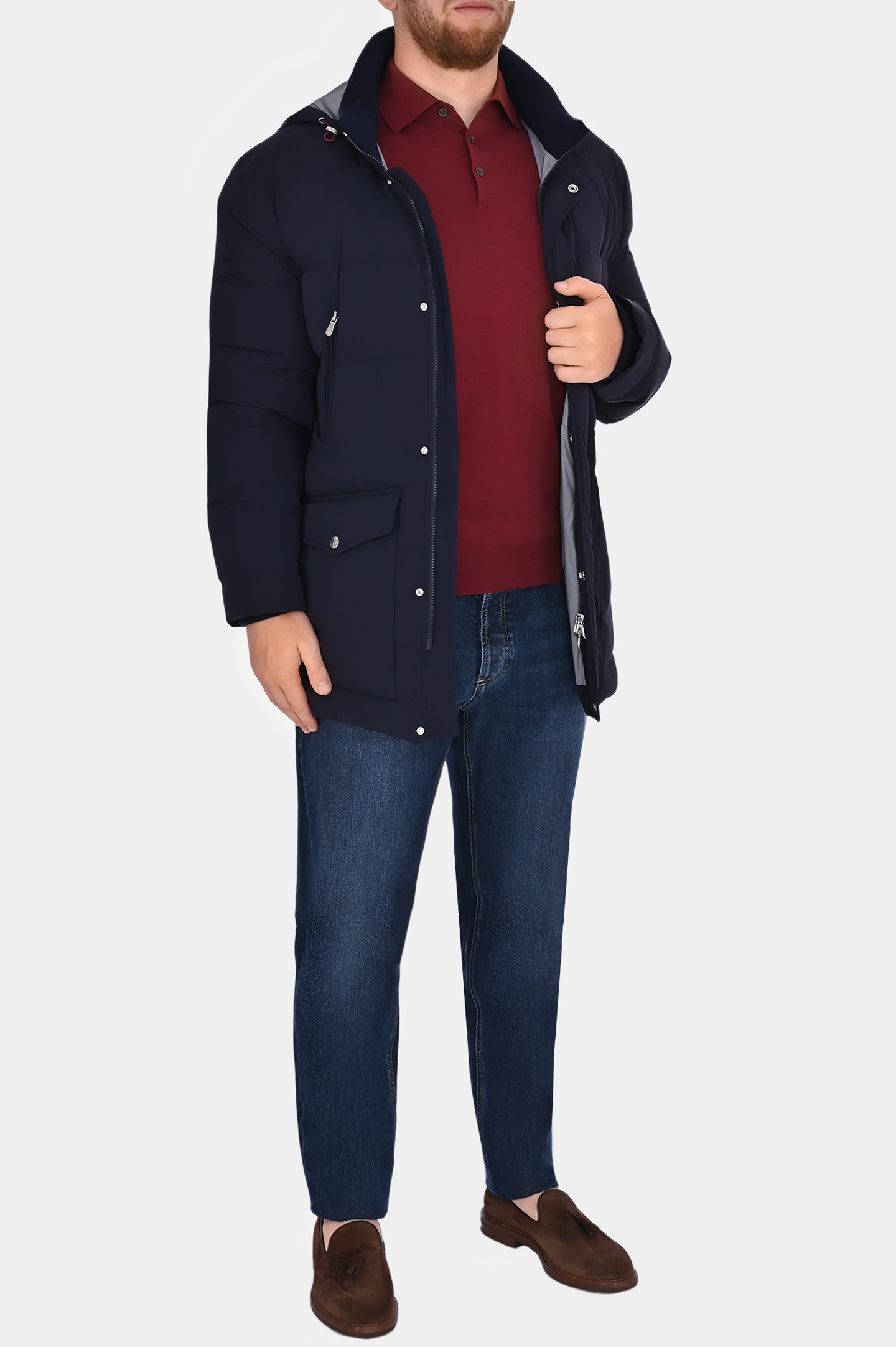Куртка BRUNELLO  CUCINELLI MM4031823, цвет: Темно-синий, Мужской