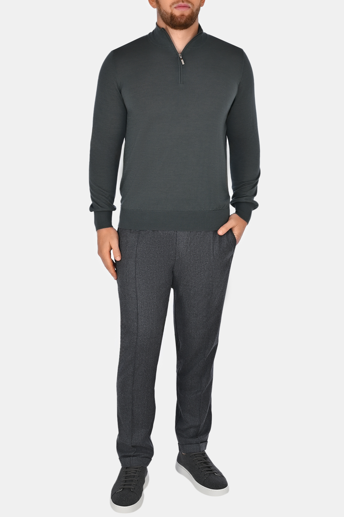 Брюки со стрелками DORIANI CASHMERE P161/F18,5+3 , цвет: Серый, Мужской