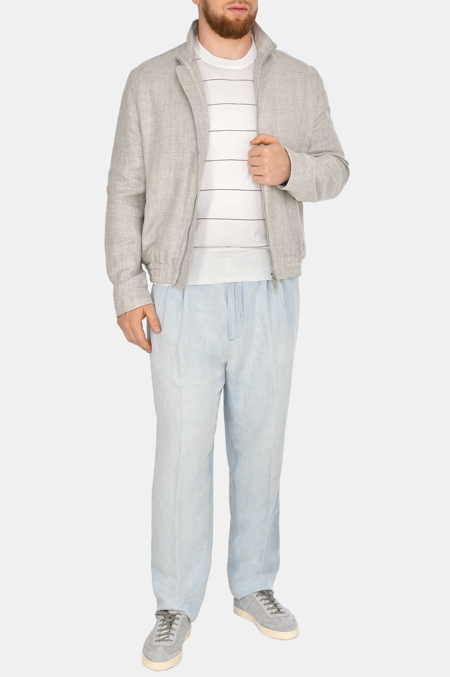 Джемпер BRUNELLO  CUCINELLI M29805300, цвет: Белый, Мужской